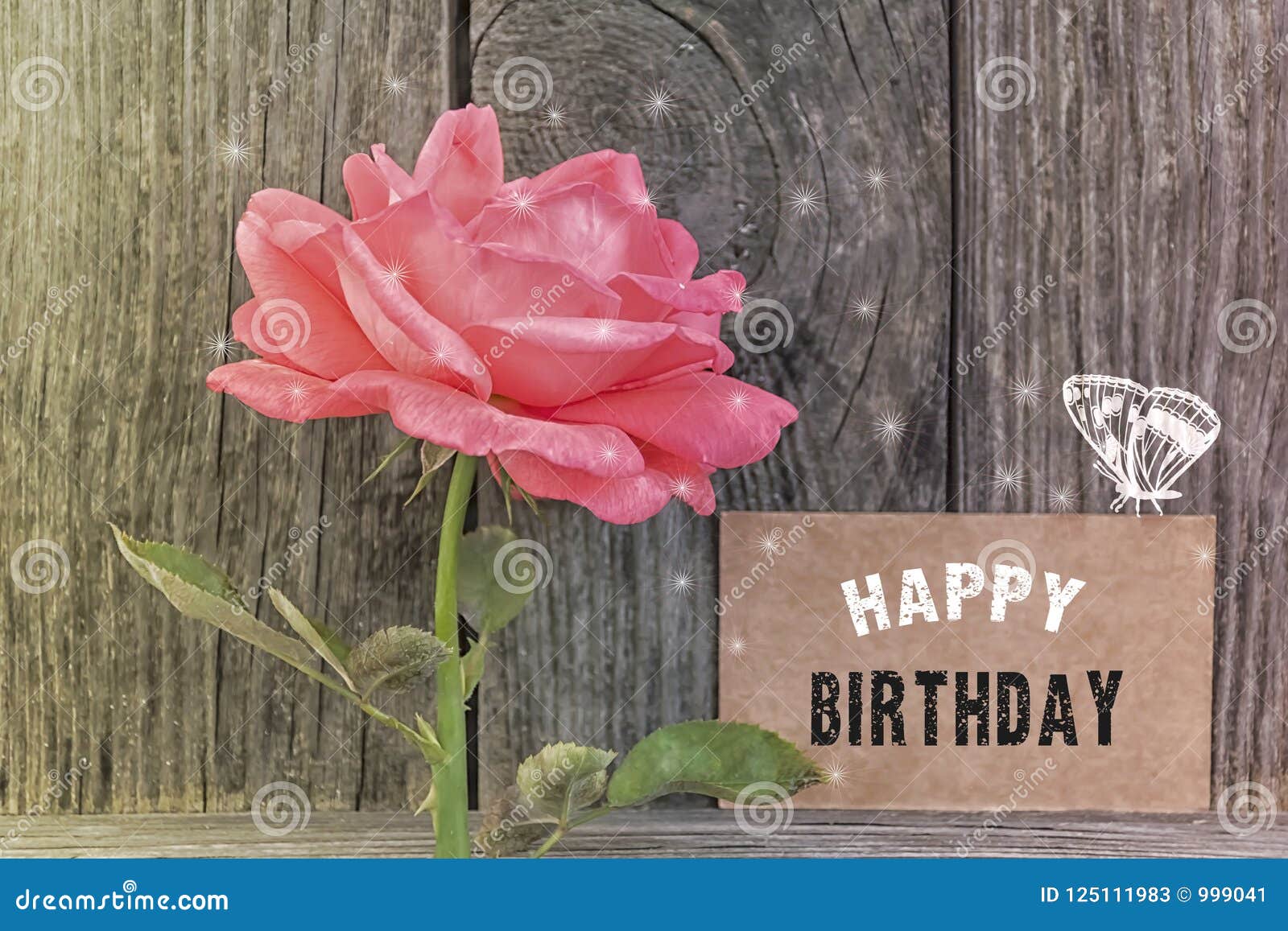 Happy birthday card stock image. Image of floral, happy - 125111983