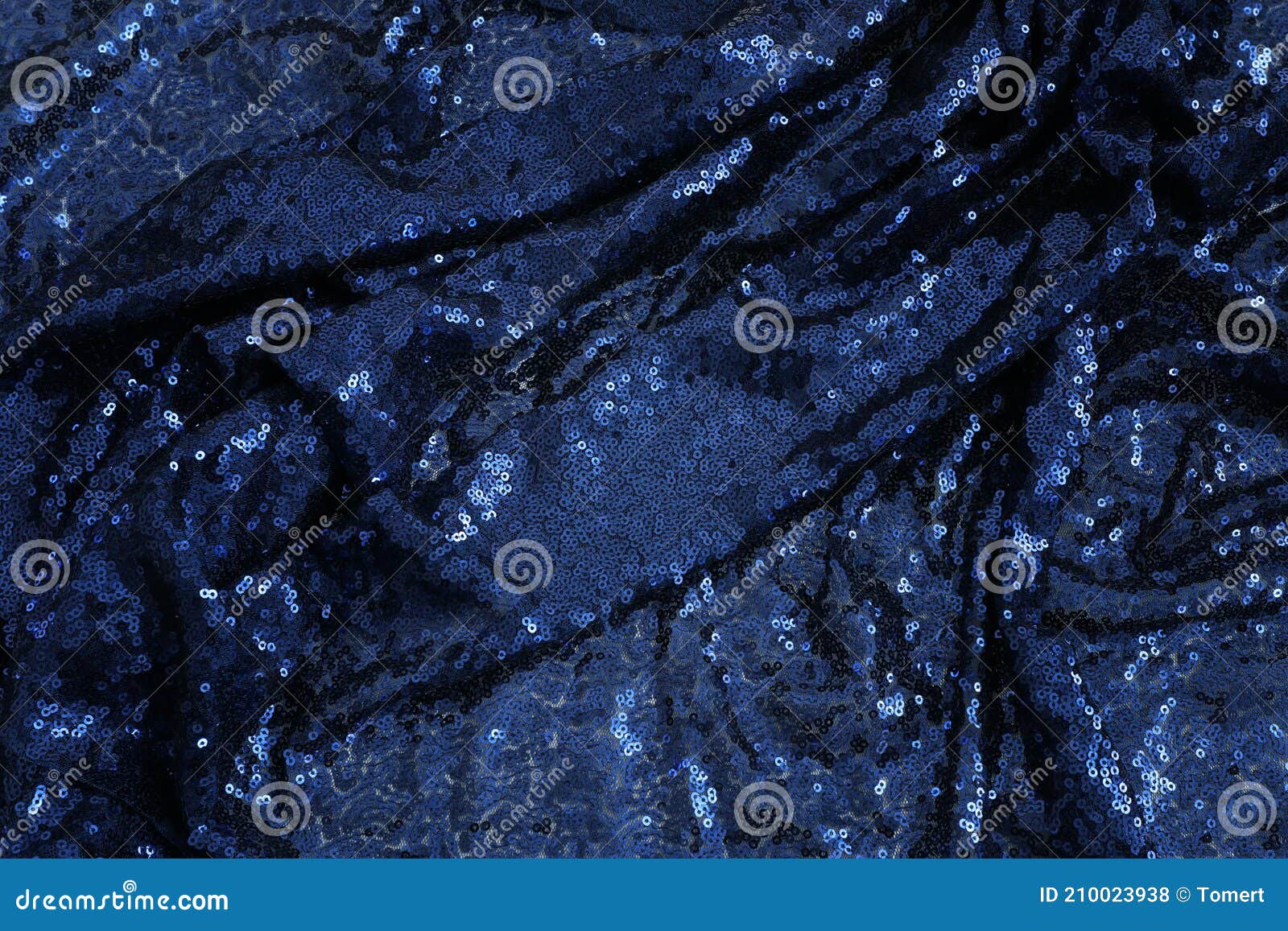 Background of Beautiful Dark Blue Sequins Fabric Stock Photo Image of
