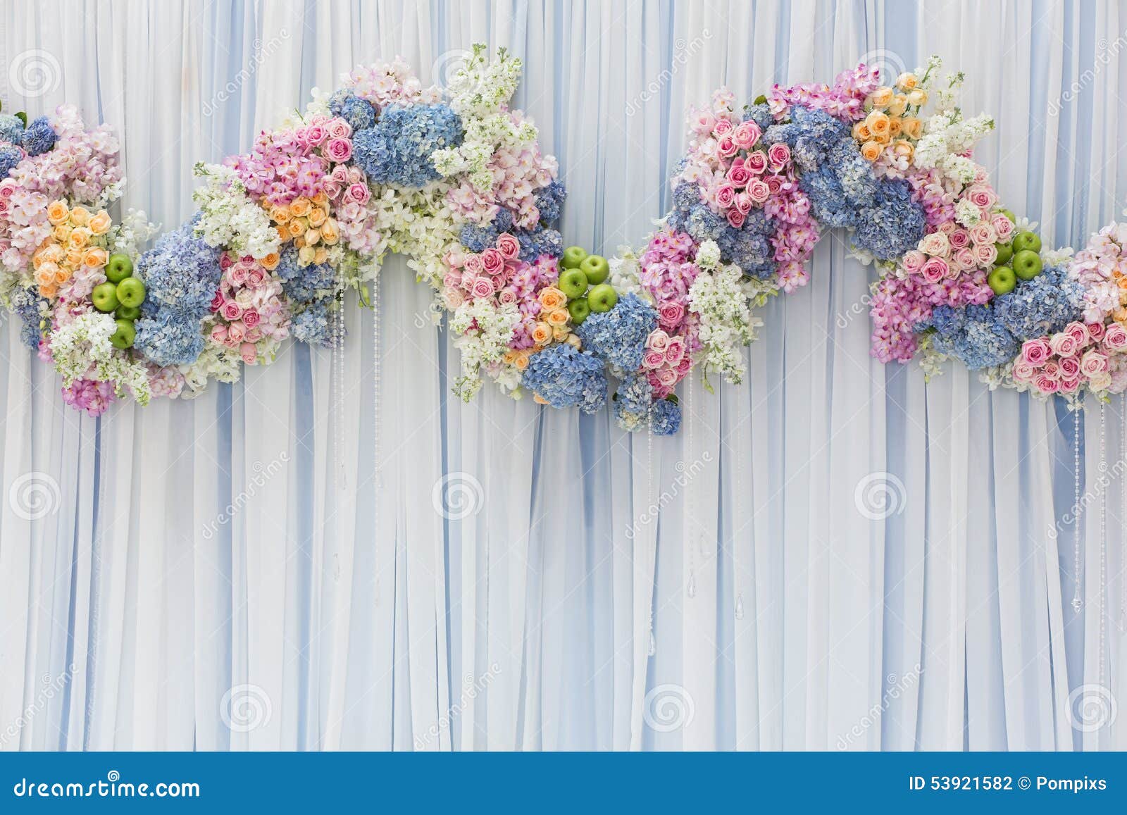 Background of Beautiful Flower for Wedding Decoration Stock Photo