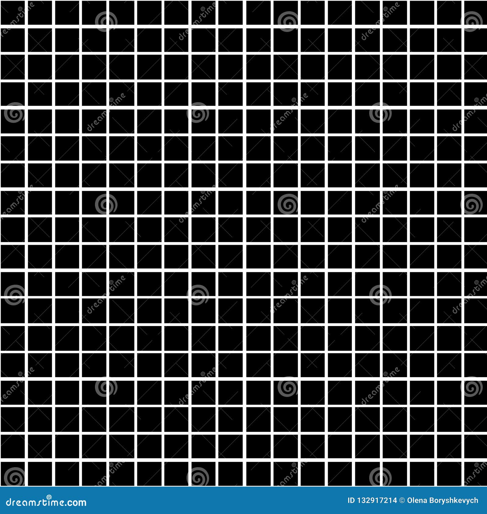 A Background of Black Squares of Same Sizes on White. Stock Vector