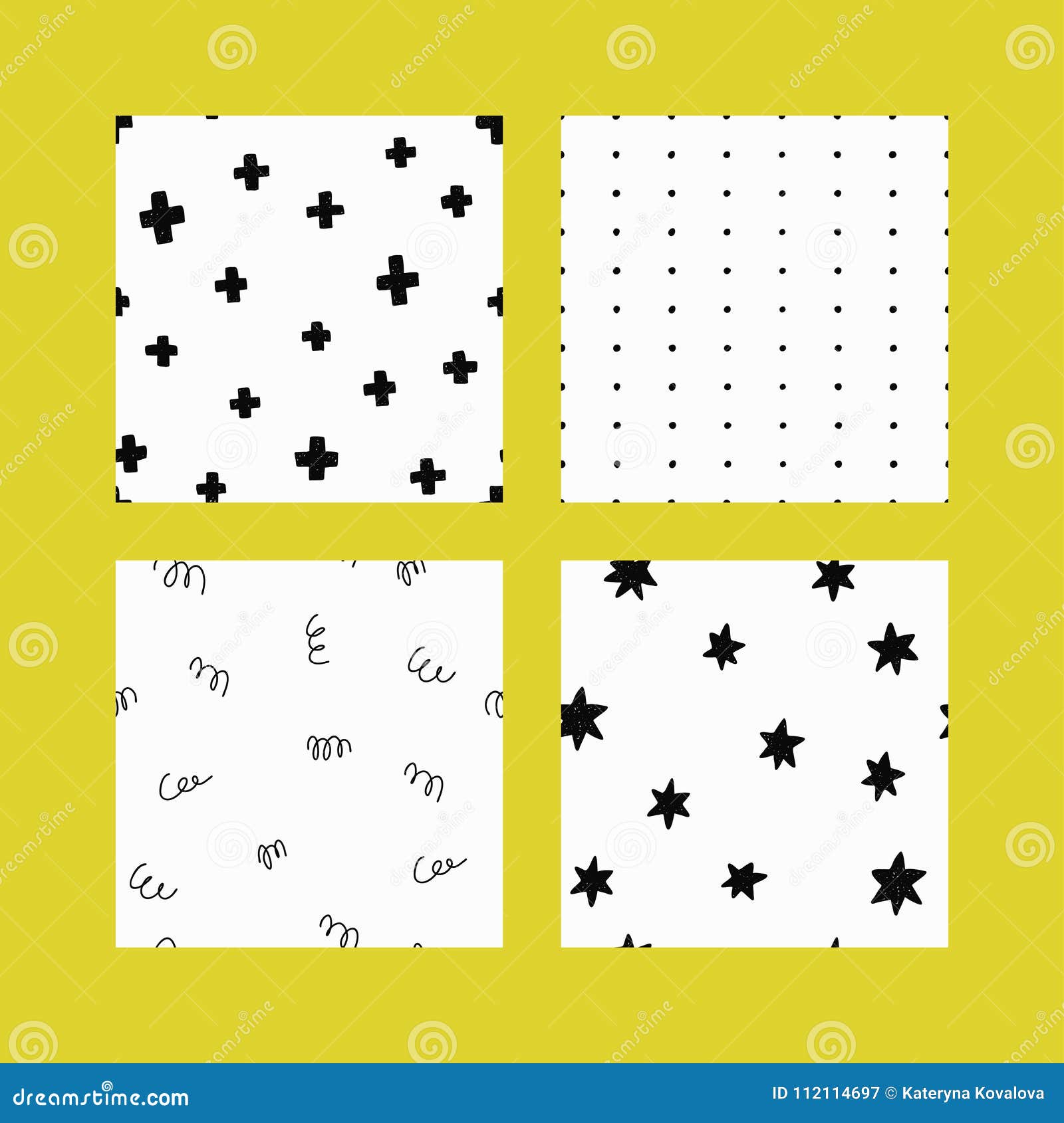 Background Black and White, Scandinavian Style. Stock Vector