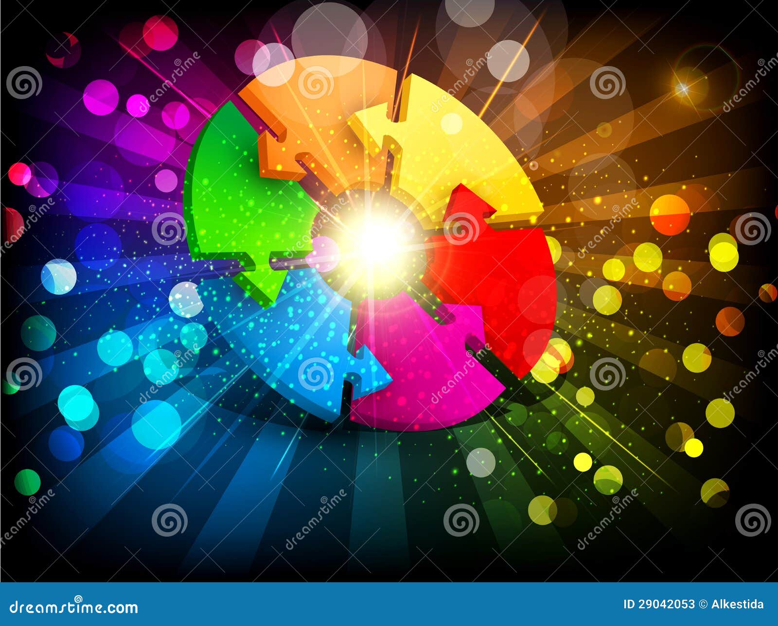 Background with the Block Diagram Stock Vector Illustration of bokeh