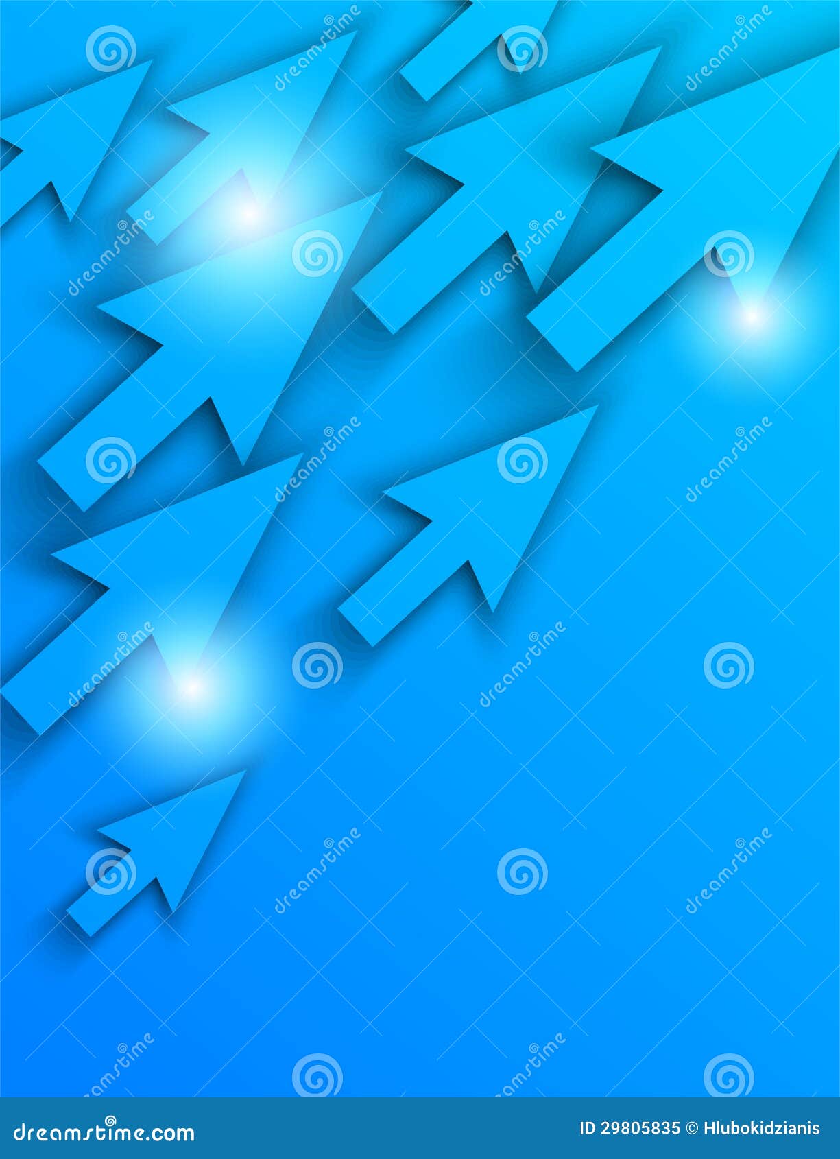 Background with Blue Arrows Stock Vector - Illustration of brochure ...
