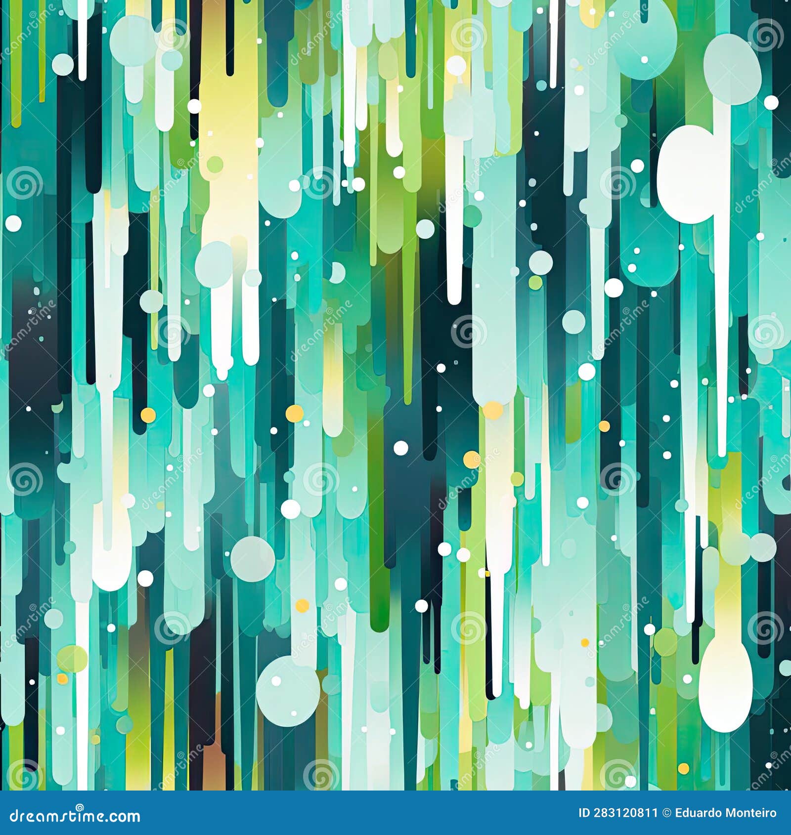 Background with Blue and Green Drips in Technological Design (tiled