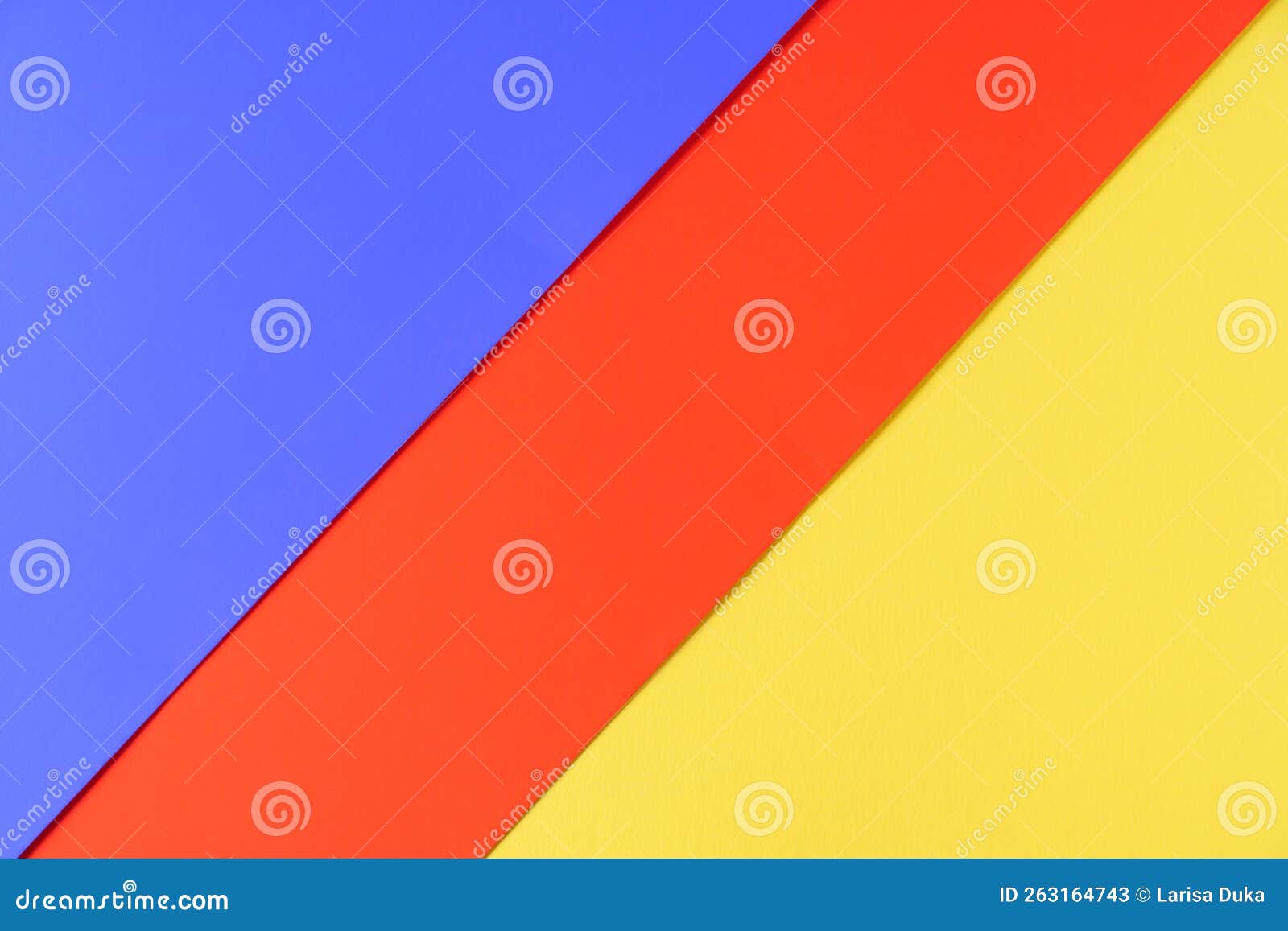 Background of Blue,yellow and Red Paper in Bright Colors, Geometric