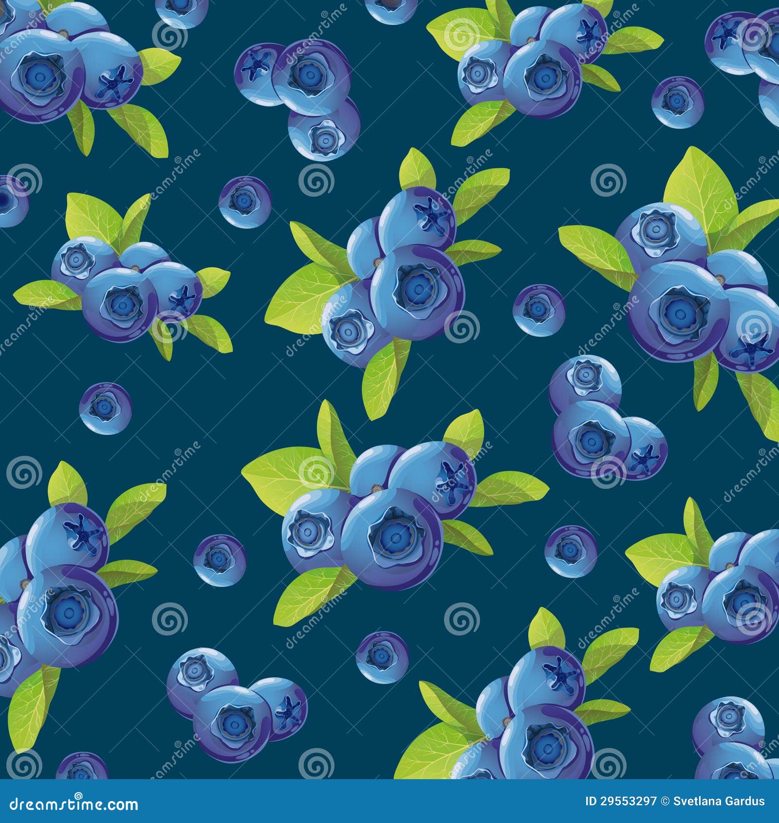 Background of the Blueberries Stock Vector - Illustration of blue