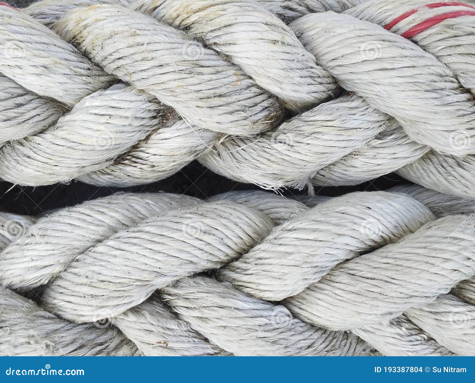 Background of Braided Old Thick Ropes. Sturdy Fishing Ropes To Tie