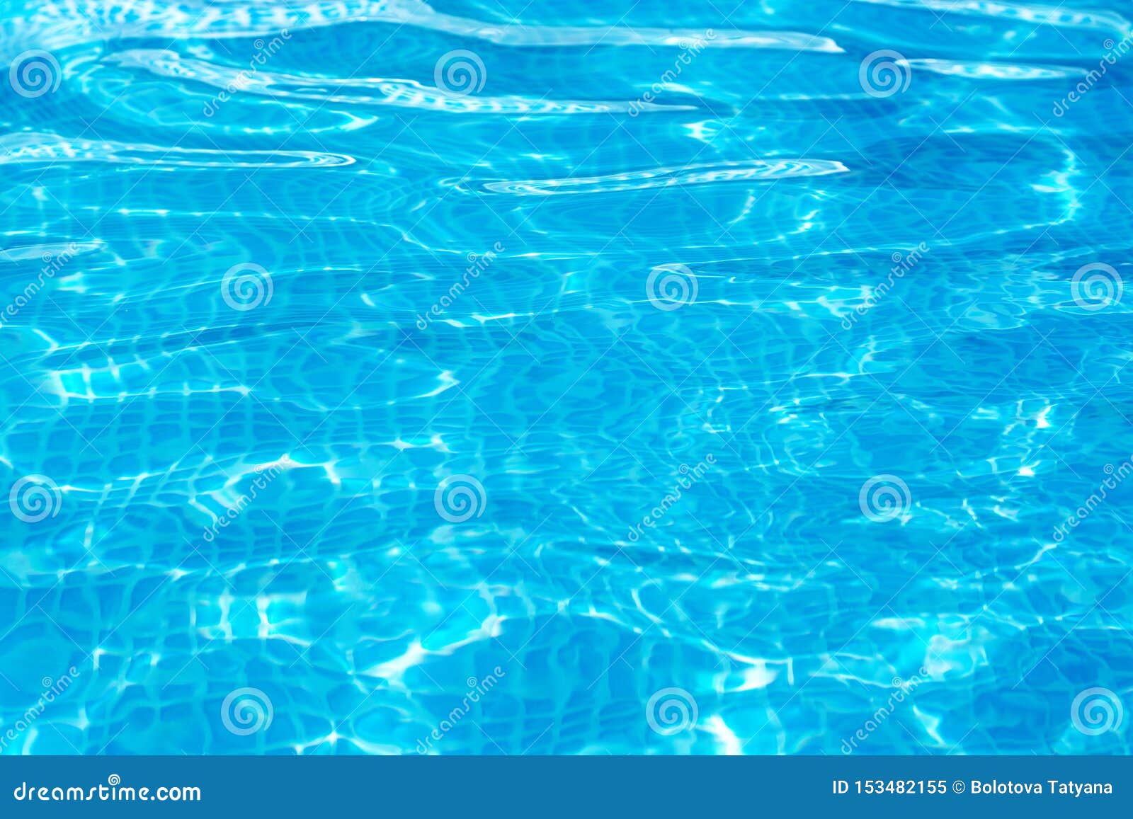 Background of Bright Blue Clear Water in the Pool Stock Image - Image