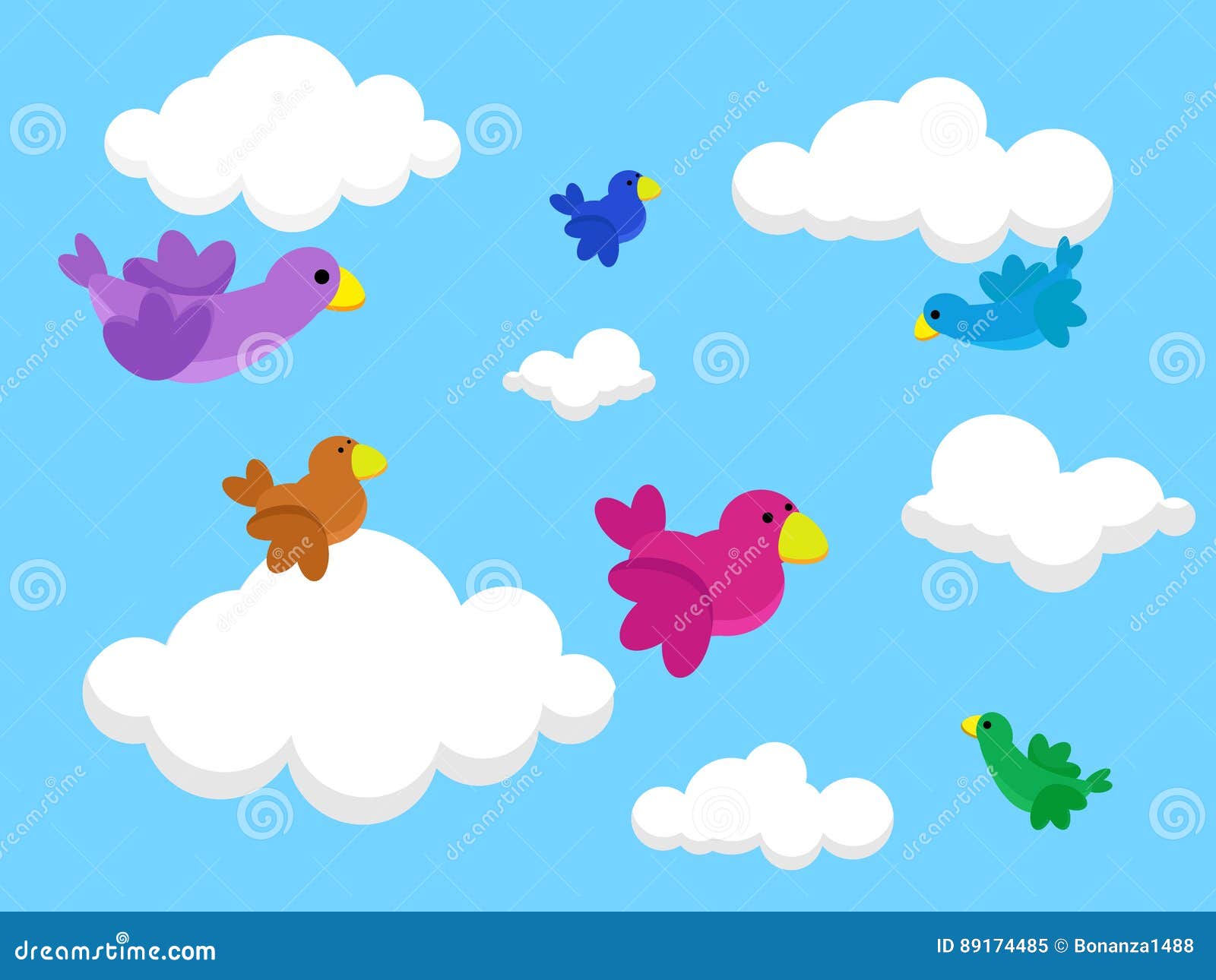 Beautiful Birds in the sky background Images for your nature projects
