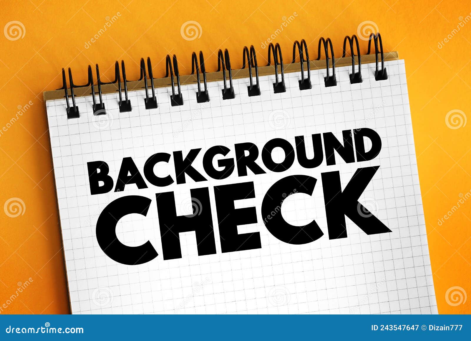 Background Check - Process a Person or Company Uses To Verify that an