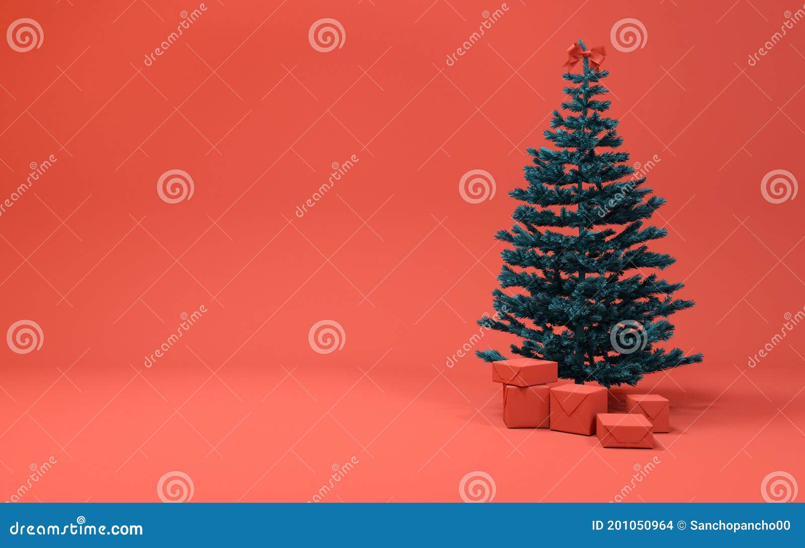 background with christmas trees. new year. christmas card. 3d rendering