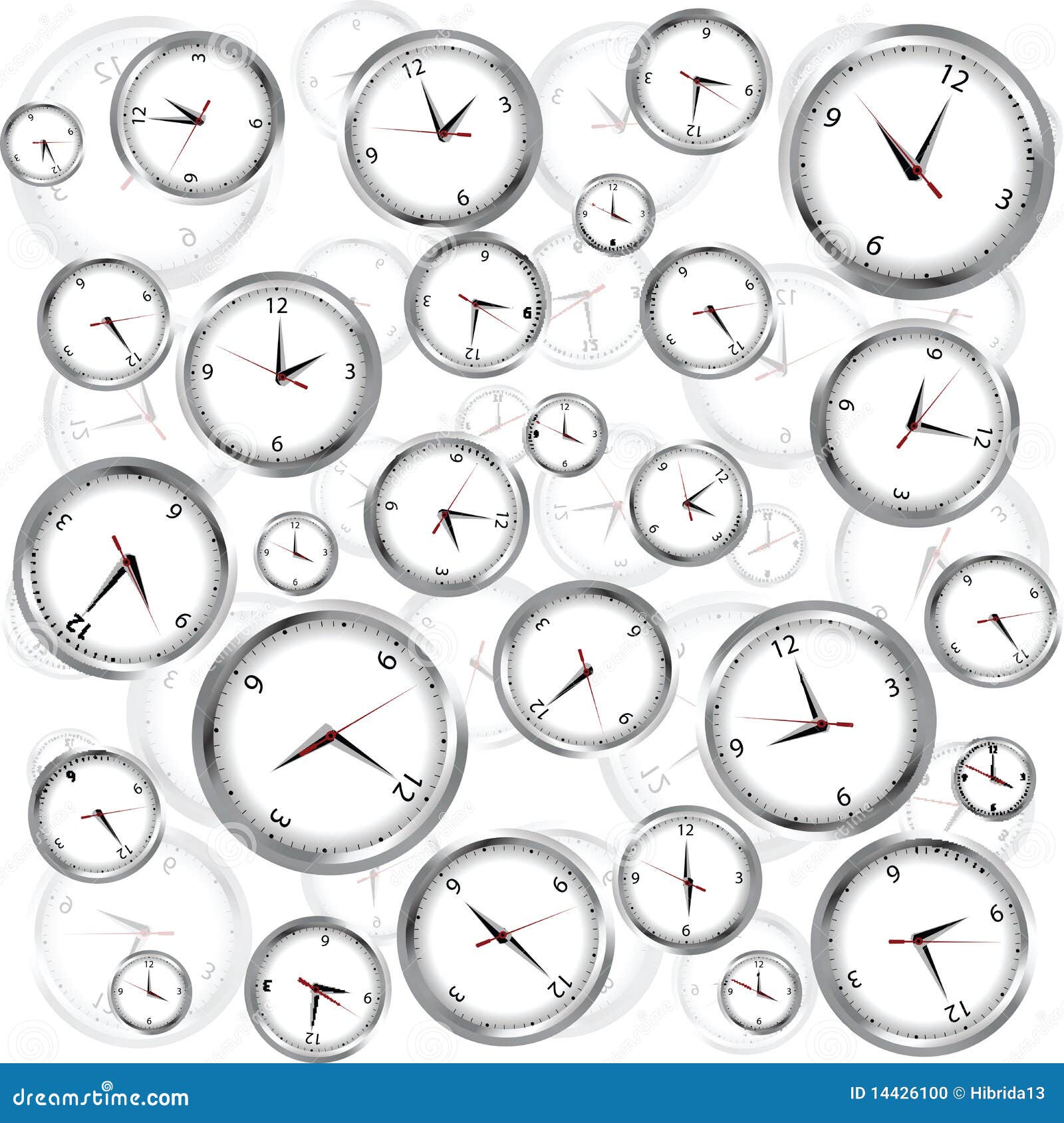 Background with clocks stock illustration. Illustration of timer 14426100