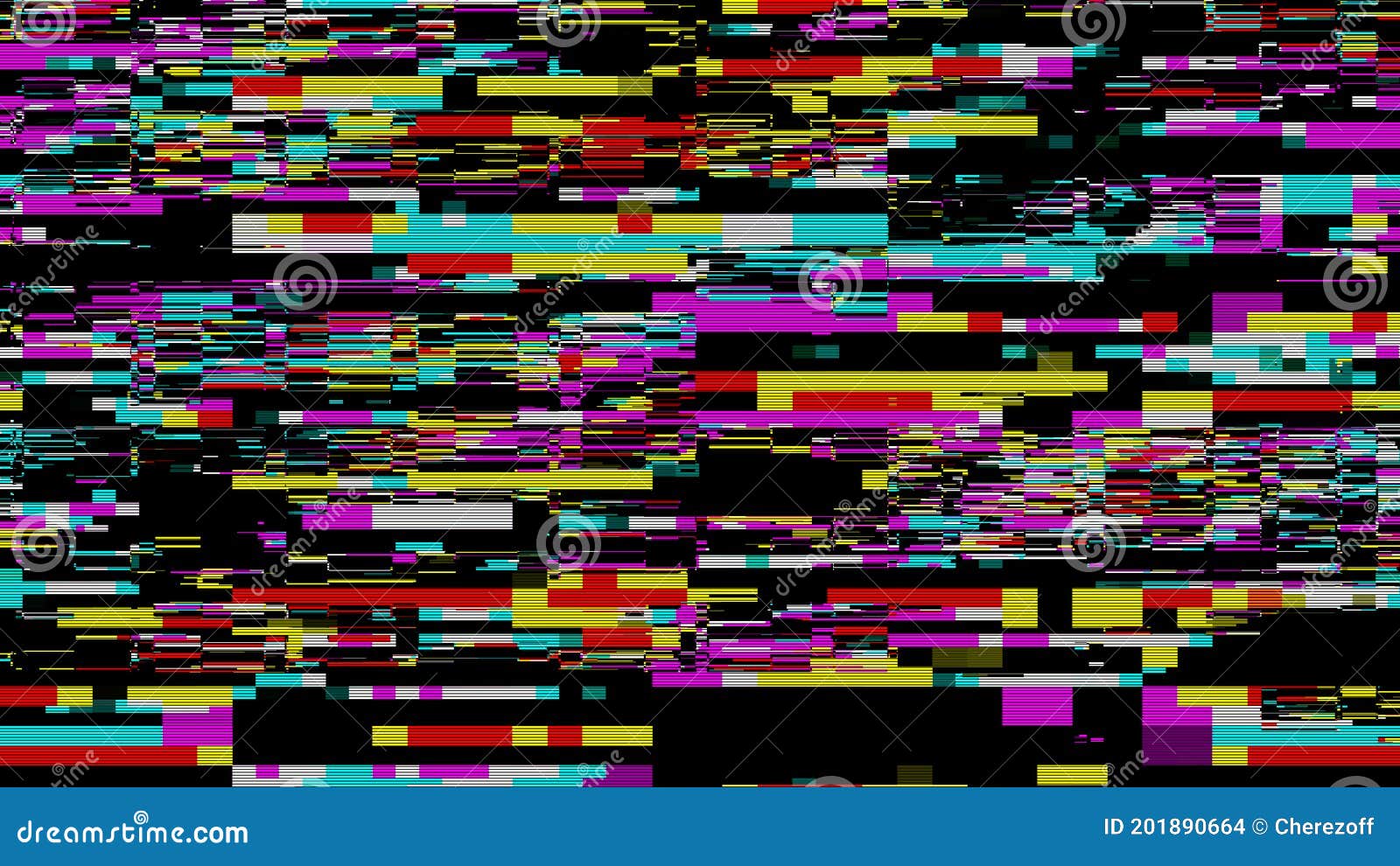 Background from Colored Stripes with Glitch Effect Stock Photo