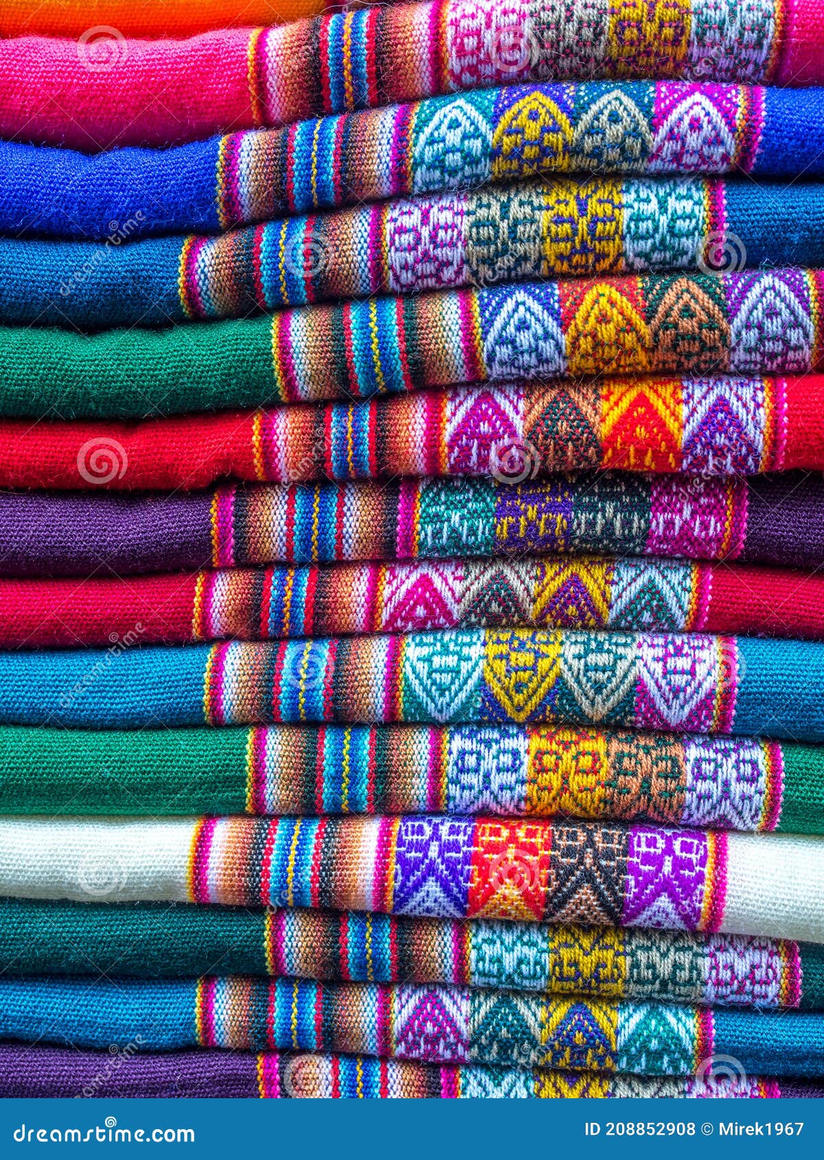background. colorful alpaca scarves