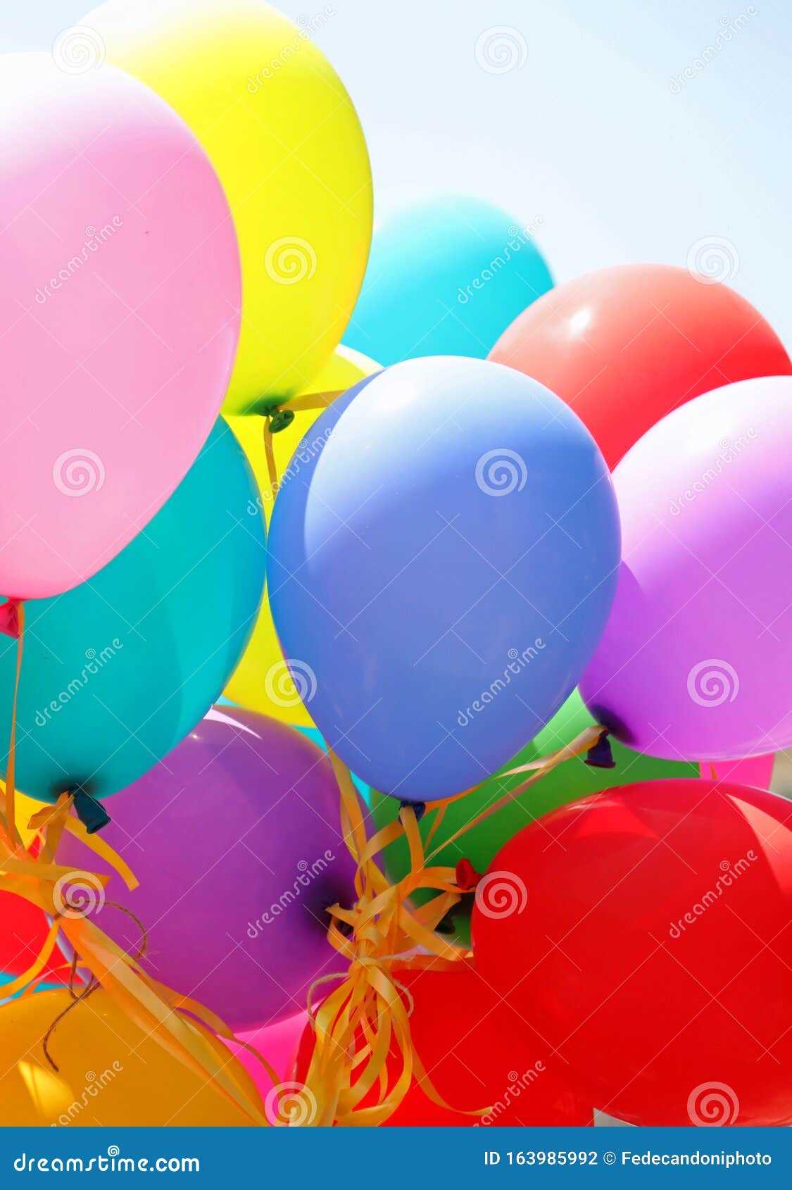 Background Of Colorful Balloons Inflated With Helium Gas Stock Photo A Balloon Inflated With Helium Gas