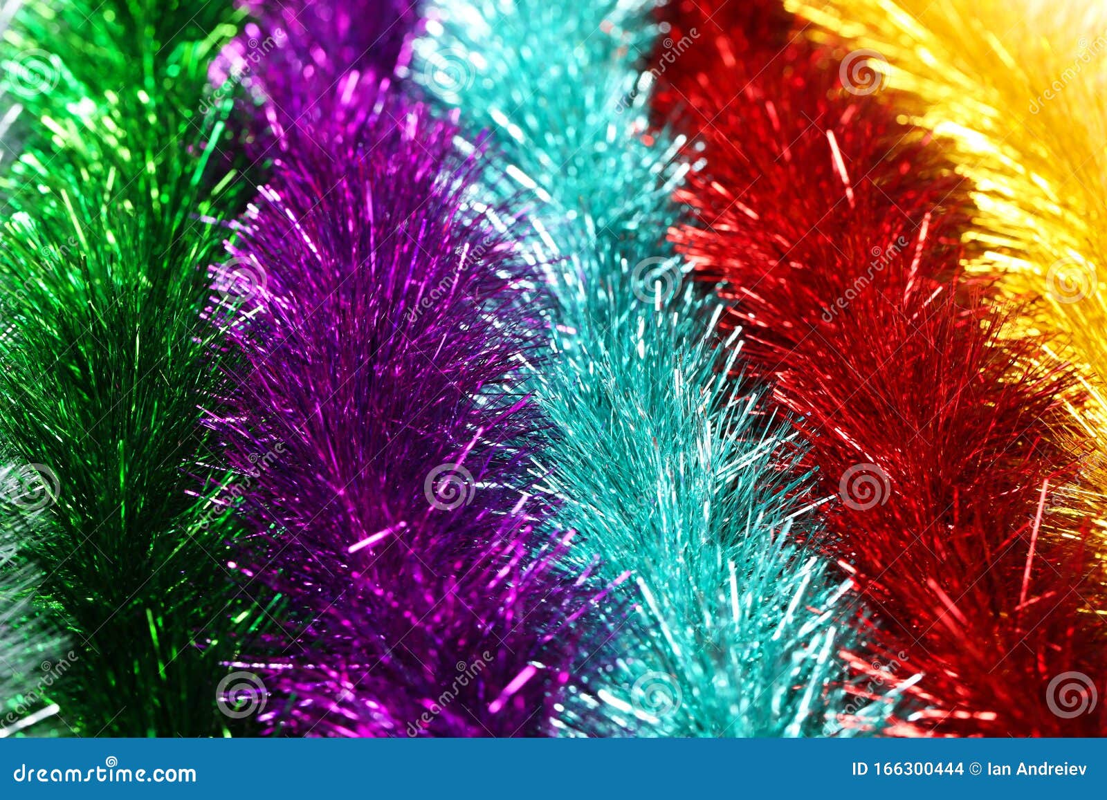 Christmas tinsel stock photo. Image of gift, green, festive 166300444