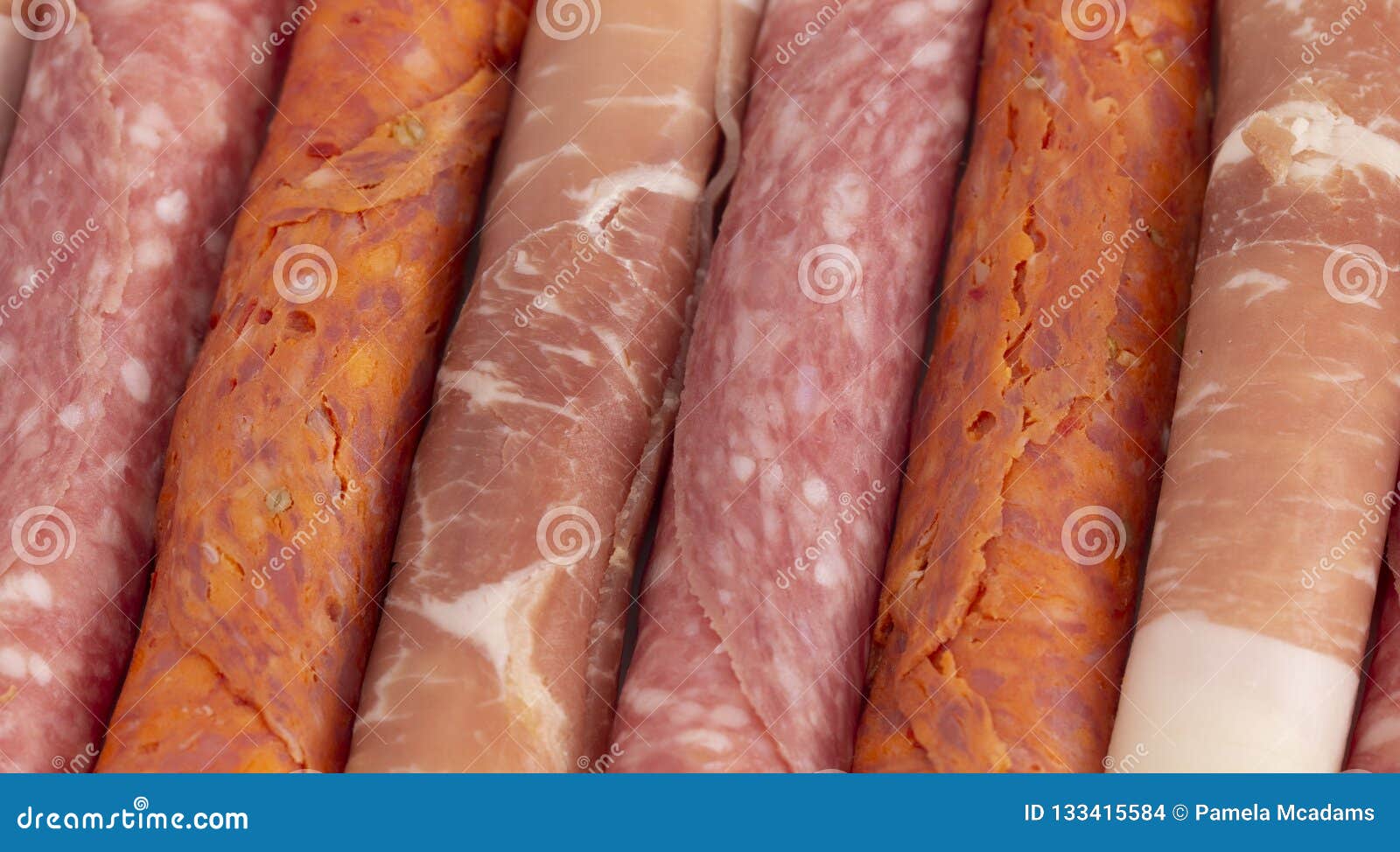 Background of Cured Meats stock photo. Image of lunch 133415584