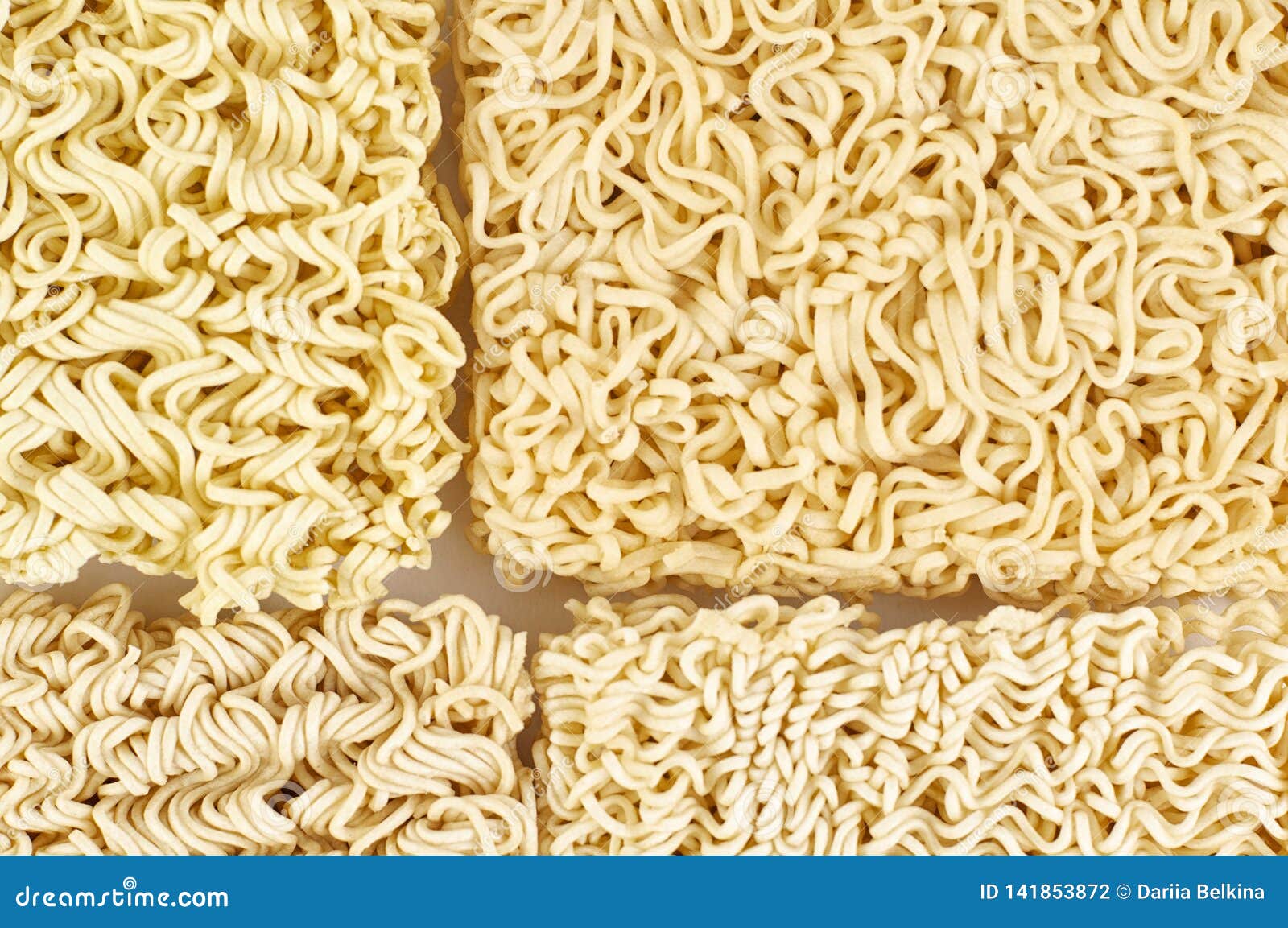 Background of Different Asian Raw Dried Egg Noodles Stock Photo Image