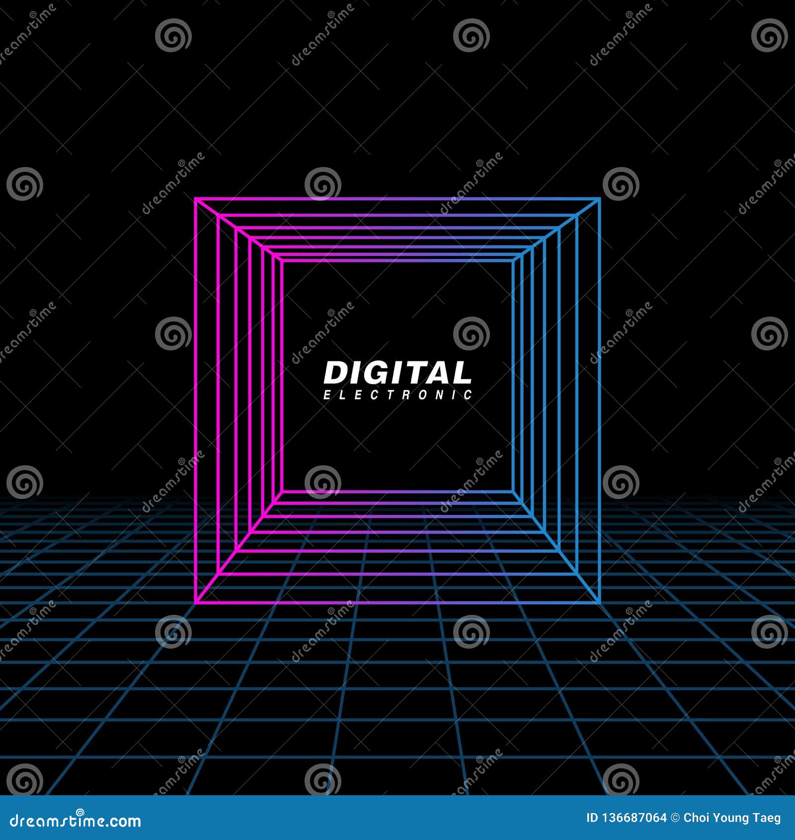 Background for Digital Electronic Stock Vector - Illustration of light