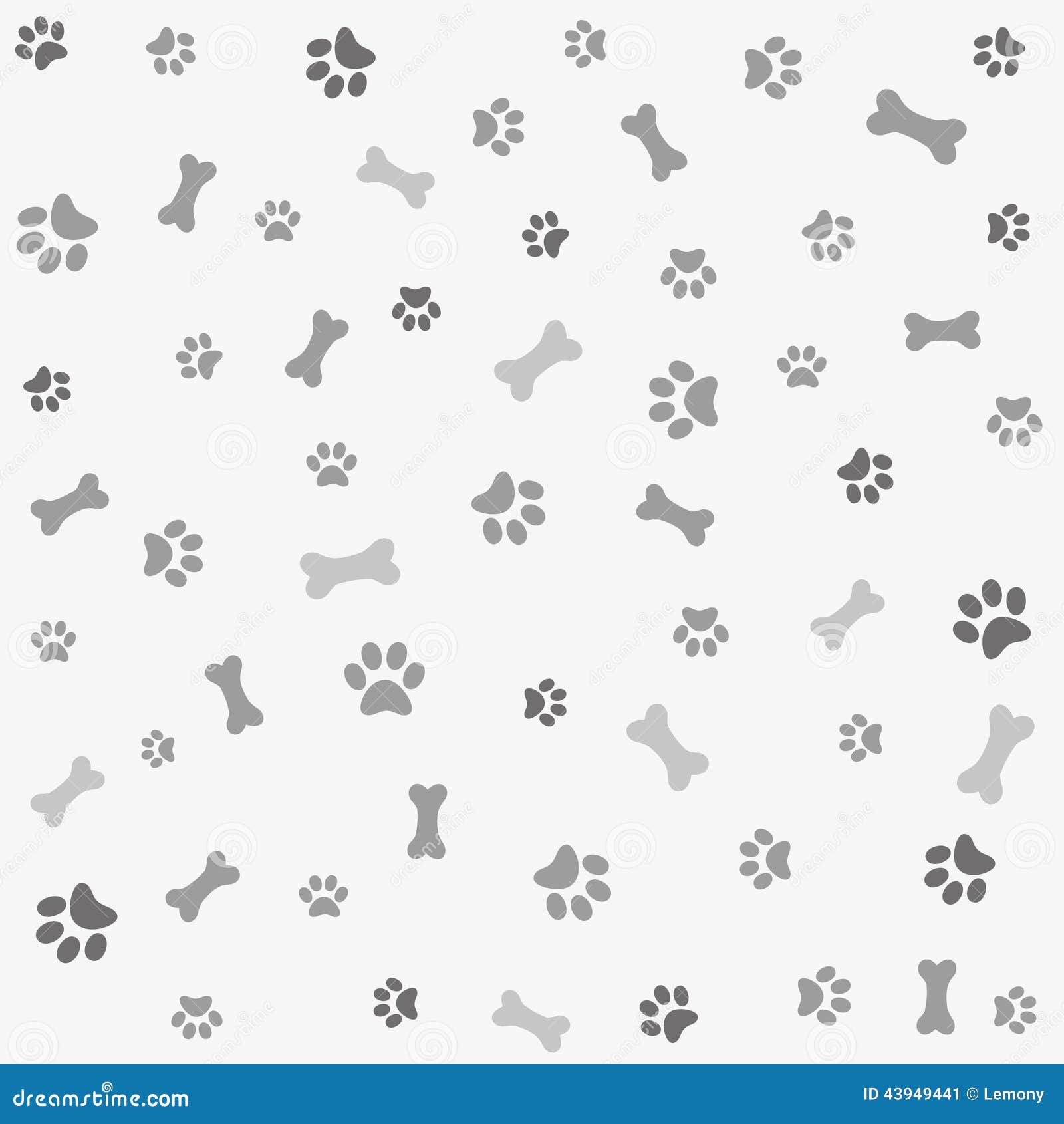 background with dog paw print and bone