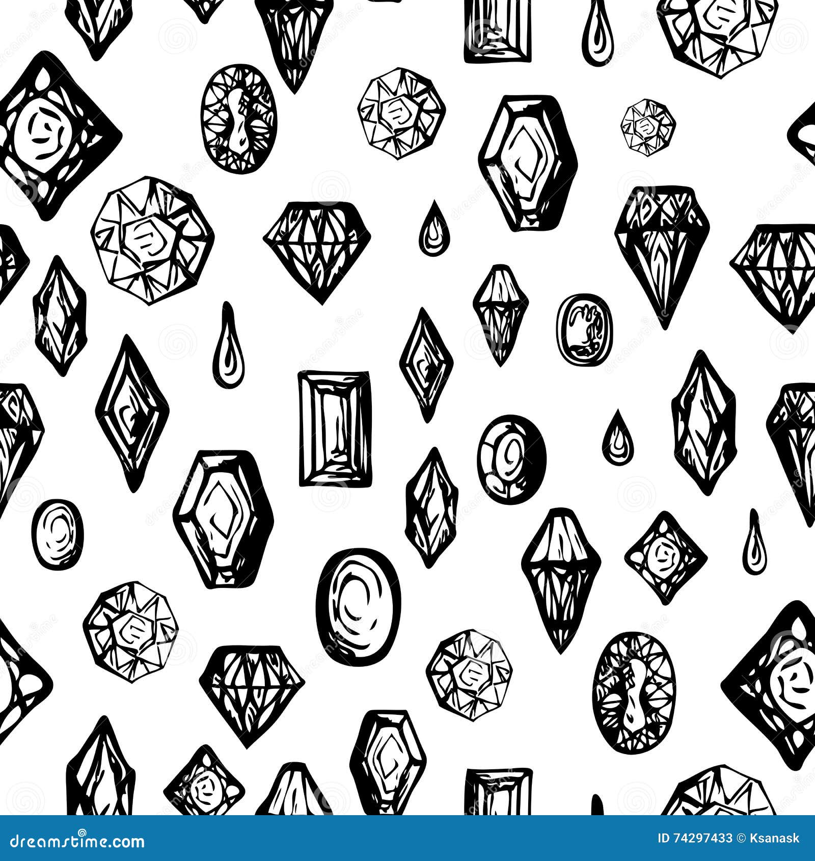 Background with Doodle Diamonds Stock Vector - Illustration of backdrop