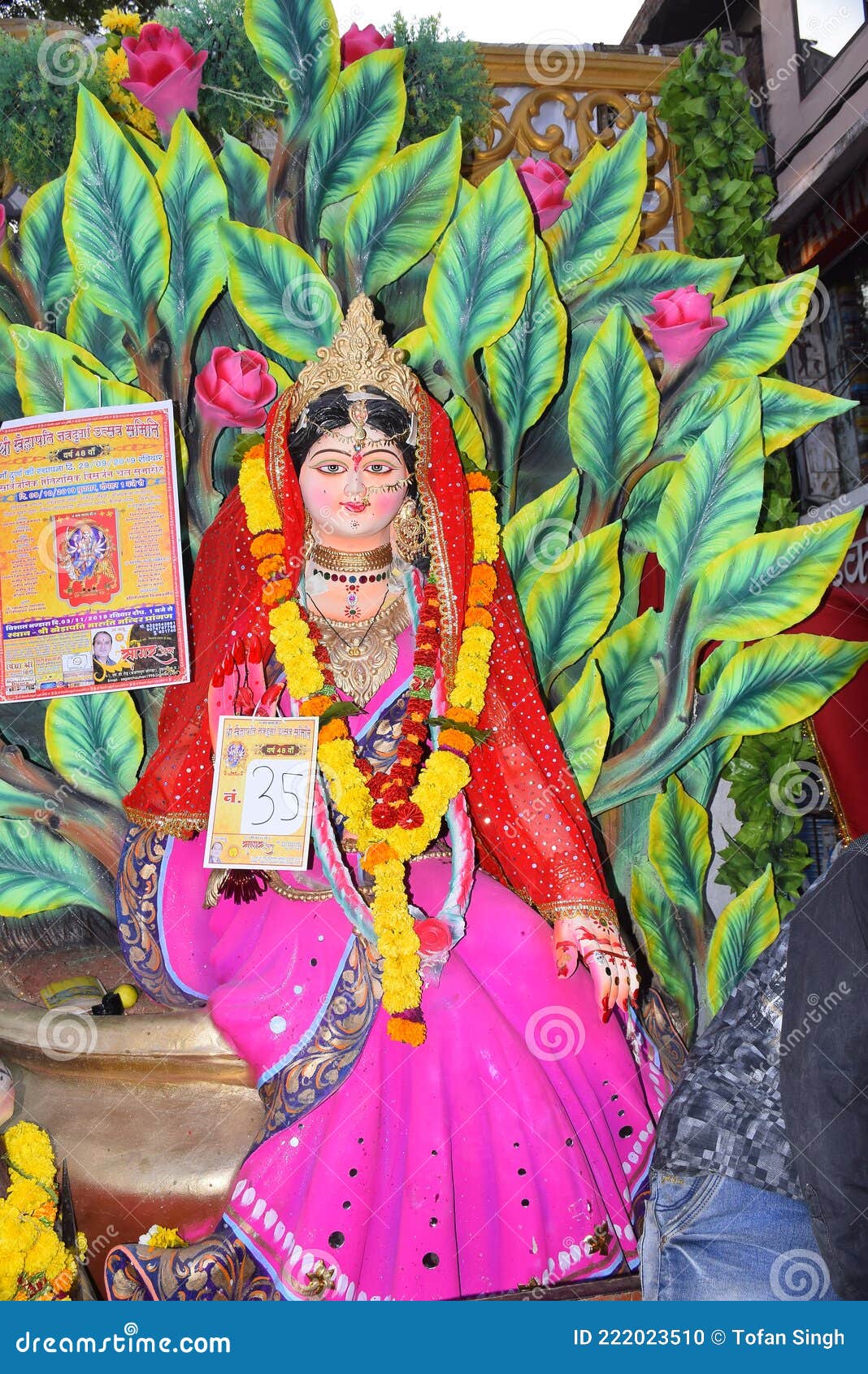 Background Durga Puja Festival and Tableau. Sculpture of Hindu ...