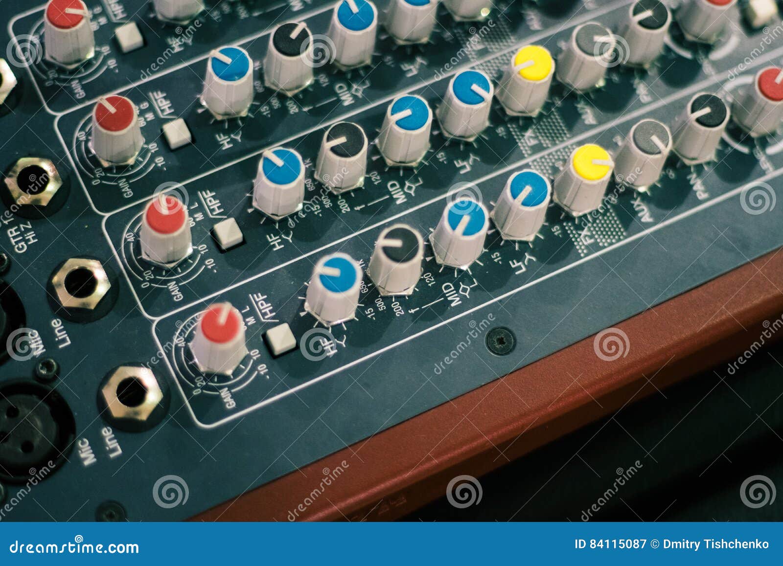 Background Electronic Mixing Console Instrument Media Technology Stock