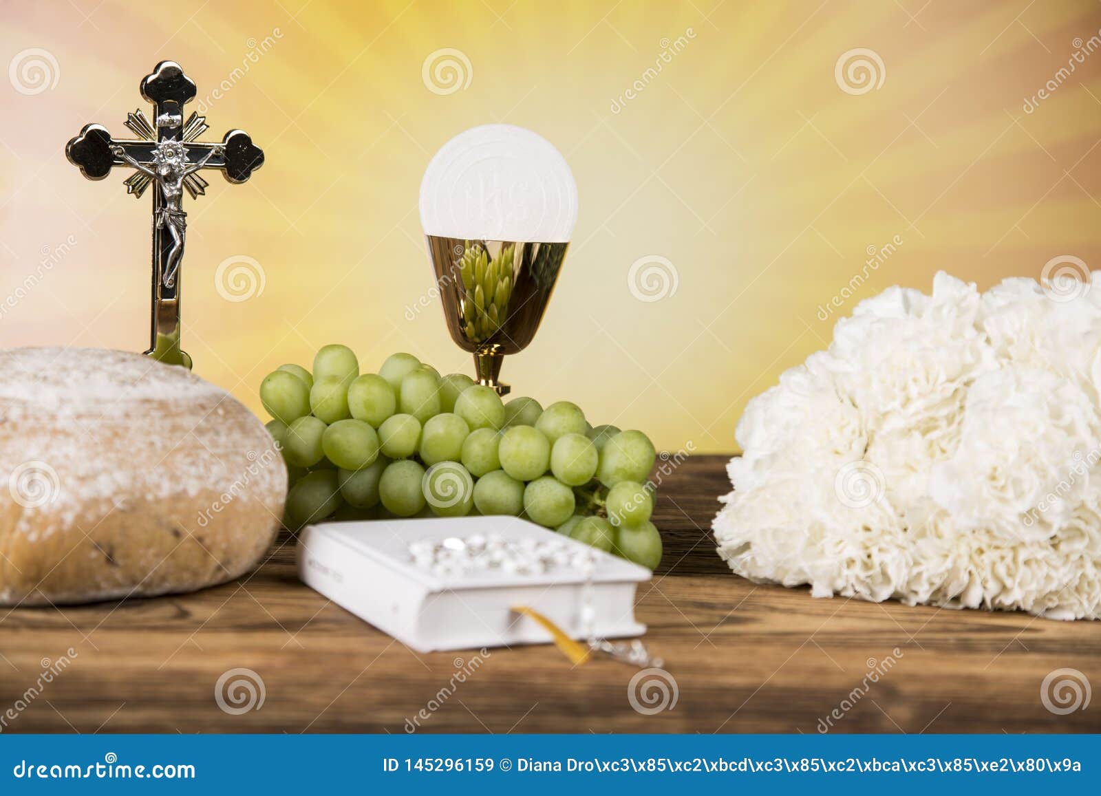The Background of the First Holy Communion Stock Image - Image of church,  custom: 145296159