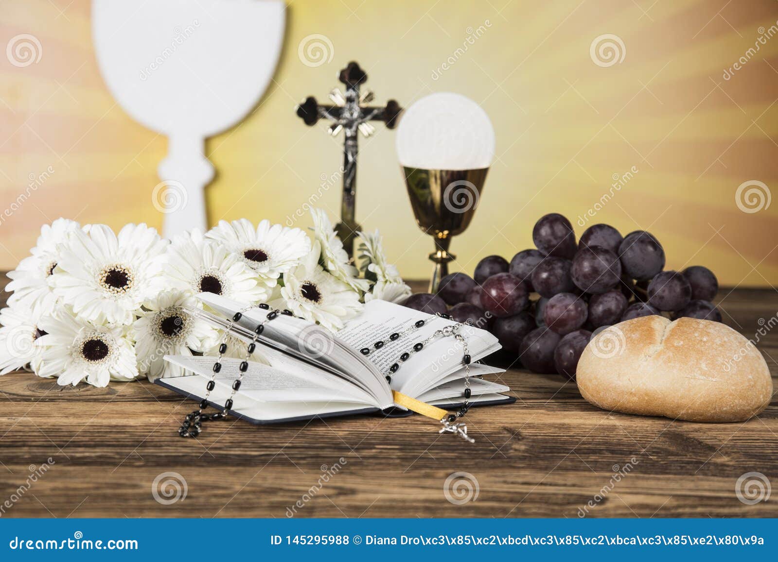 The Background of the First Holy Communion Stock Photo - Image of church,  communion: 145295988