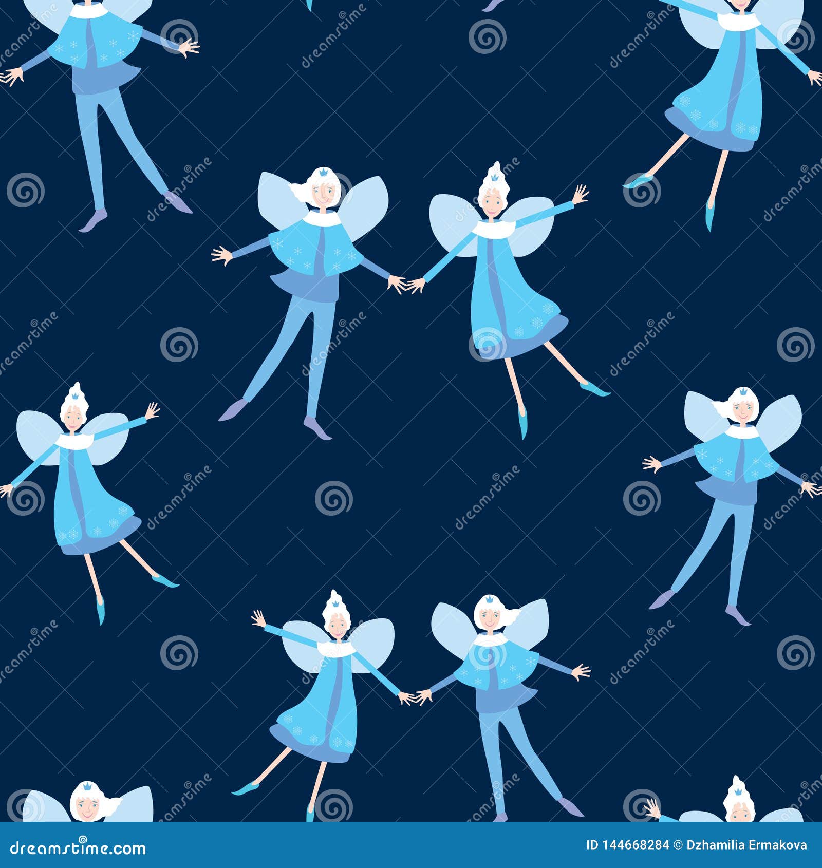 Flying Elves Vector Illustration | CartoonDealer.com #44157934