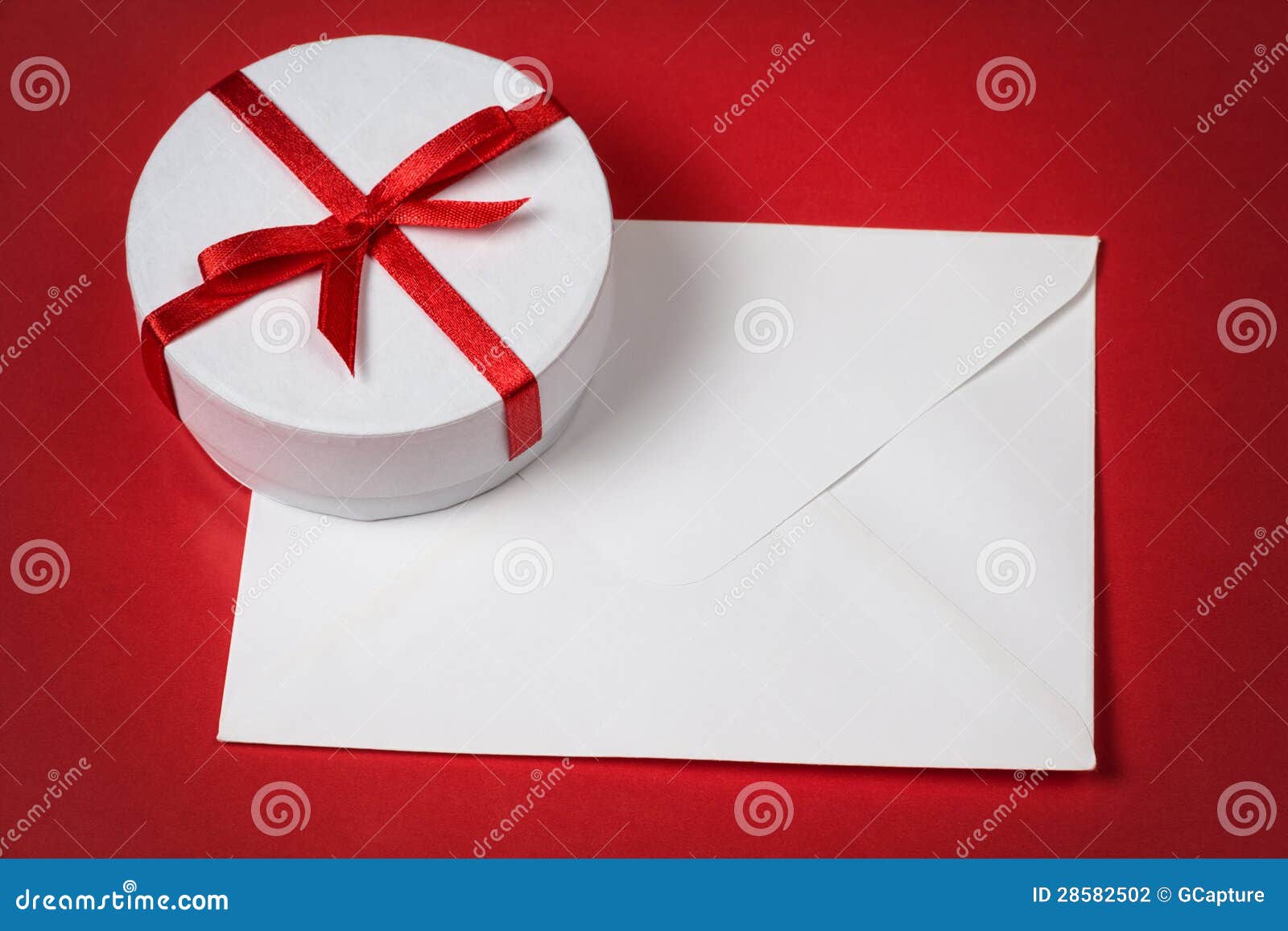 Background with Gift Box and Envelope Stock Photo Image of