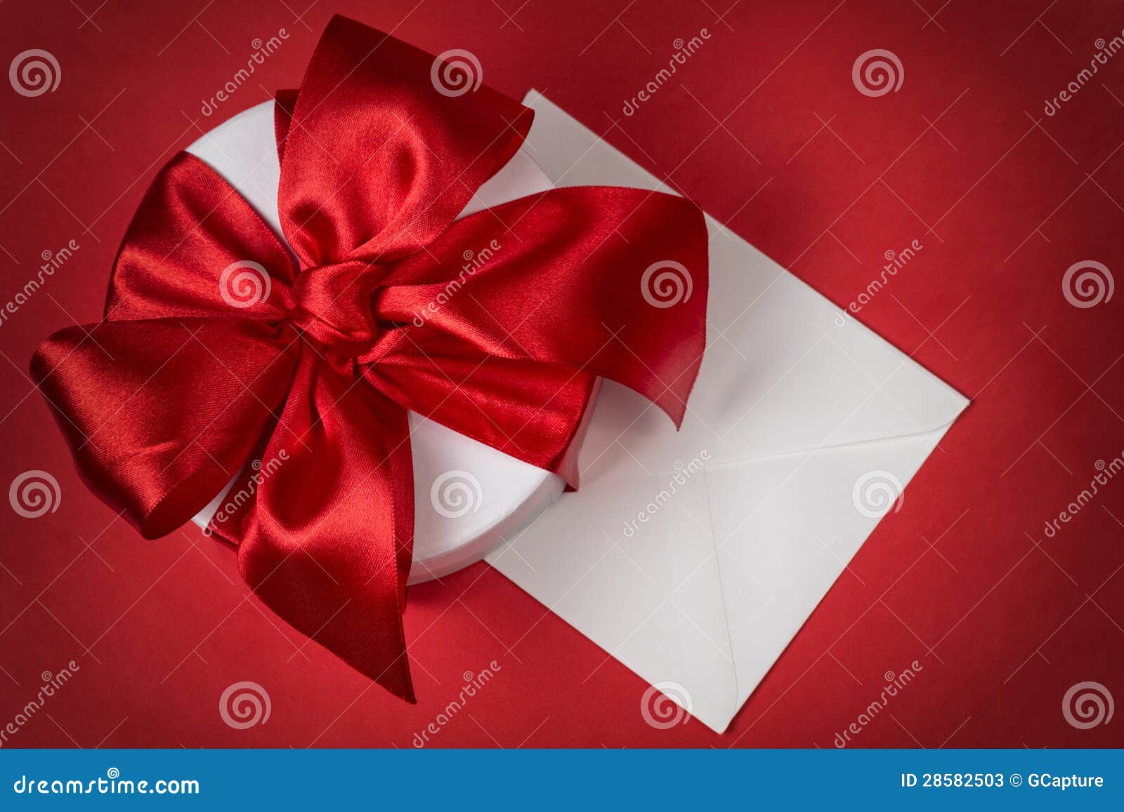 Background with Gift Box and Envelope Stock Image Image of ribbon