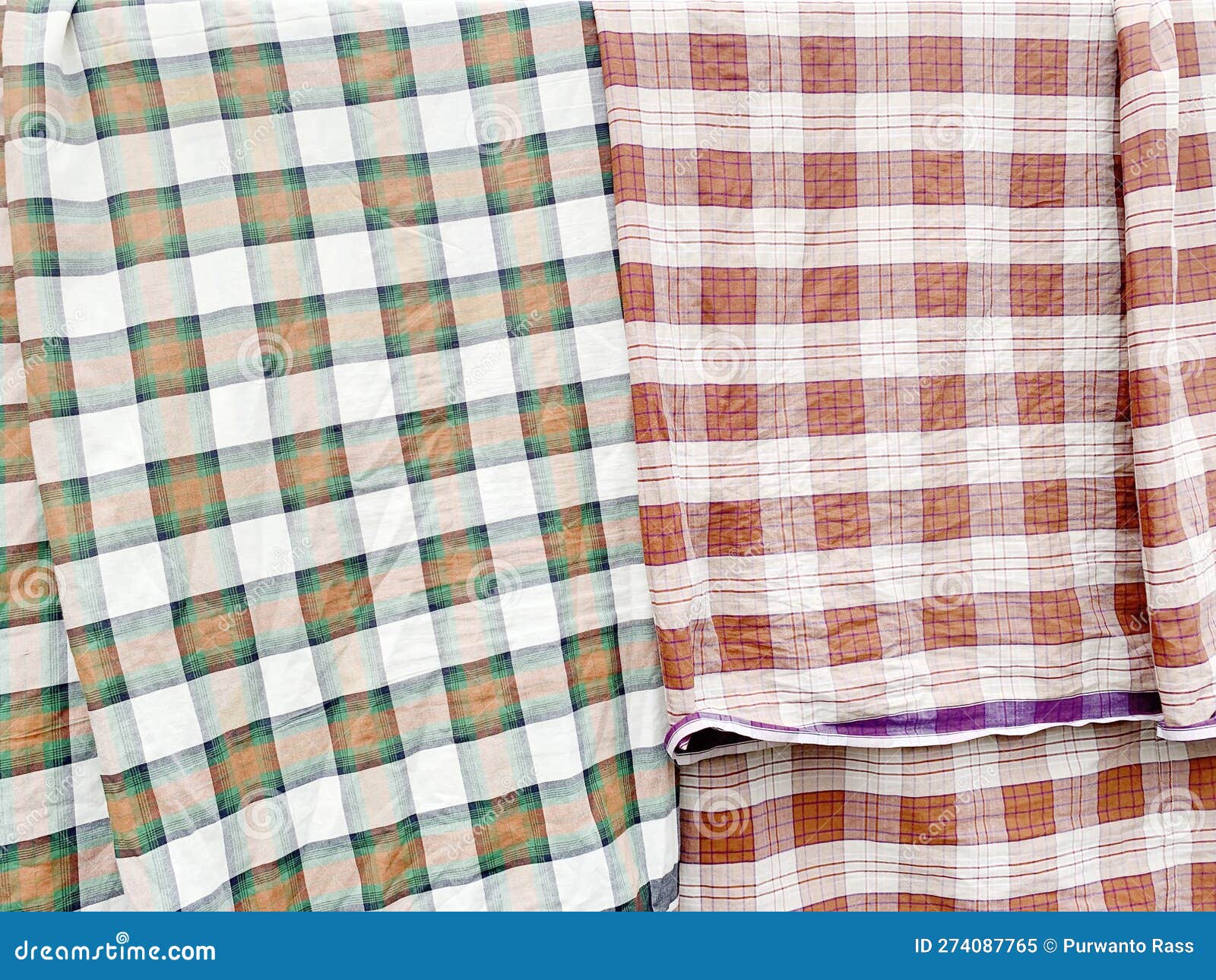 Background of Gingham and Color of a Cloth Stock Image Image of