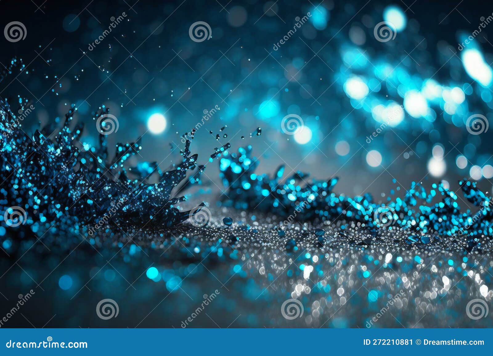 Background of Glitter Blue Lights Silver , Abstract, Backgrounds Stock