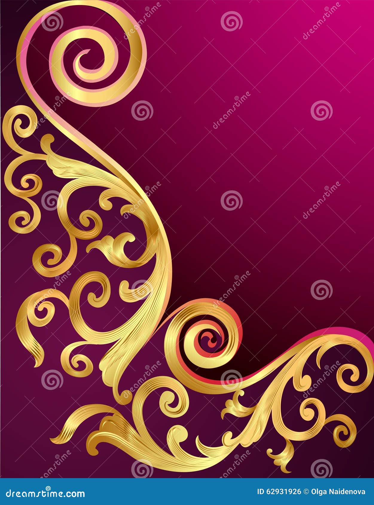 background with gold pattern and whorl