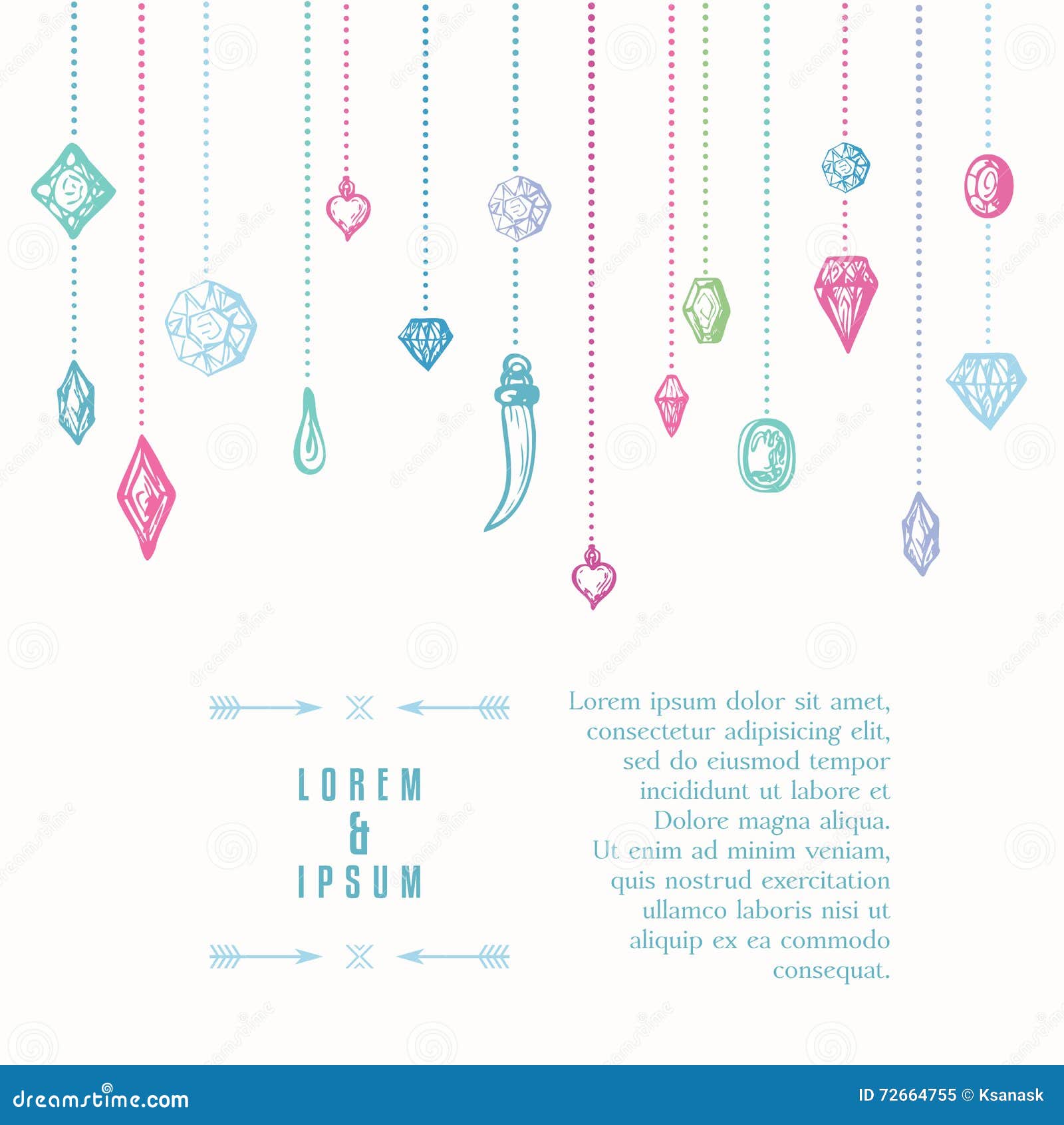background with hanging diamonds