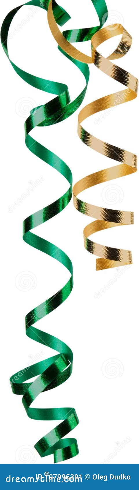 Gold and Green Shiny Streamers - Isolated Stock Image - Image of symbol,  surprise: 107995391