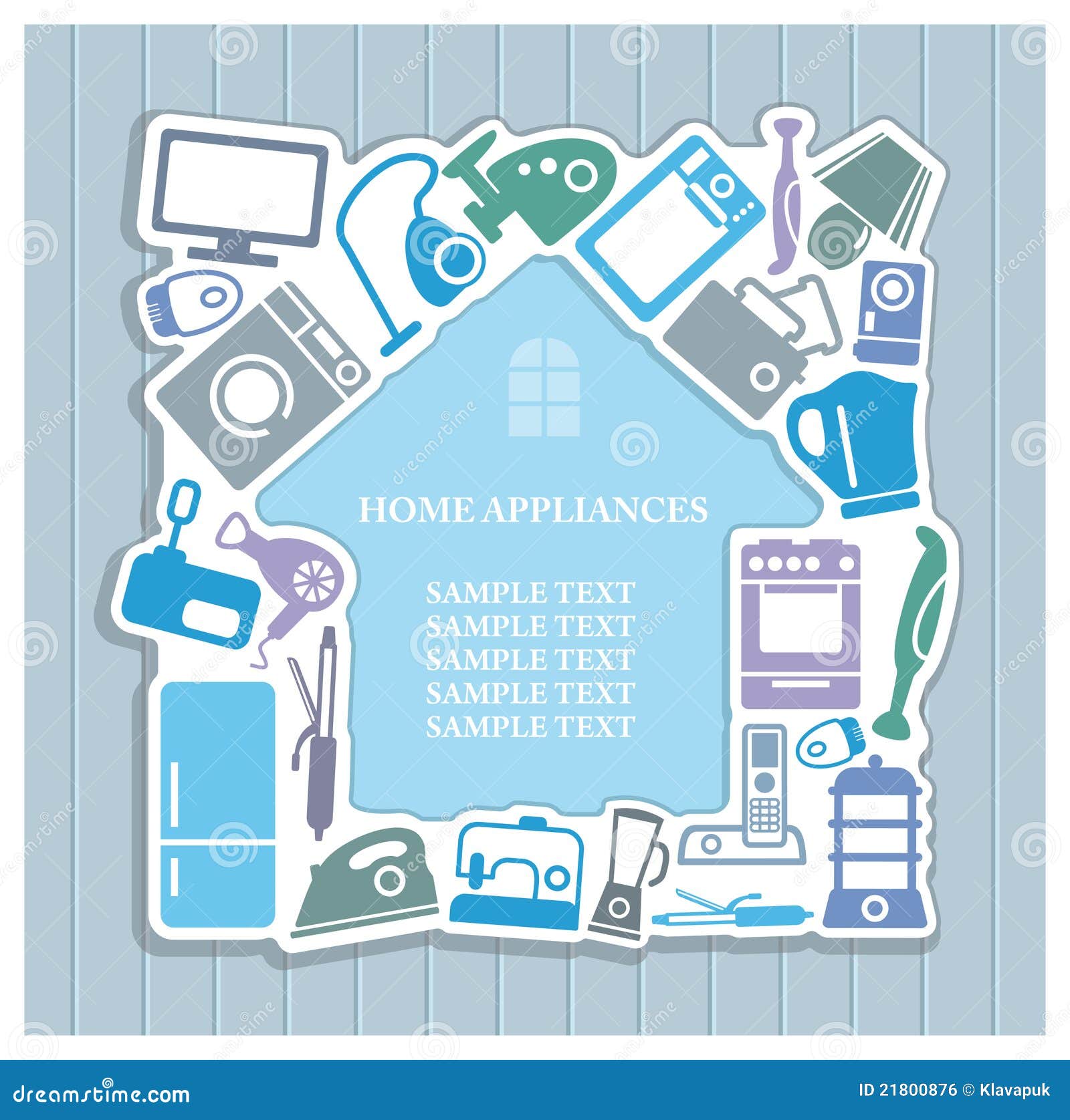 Background on Home Appliances Theme Stock Vector Illustration of