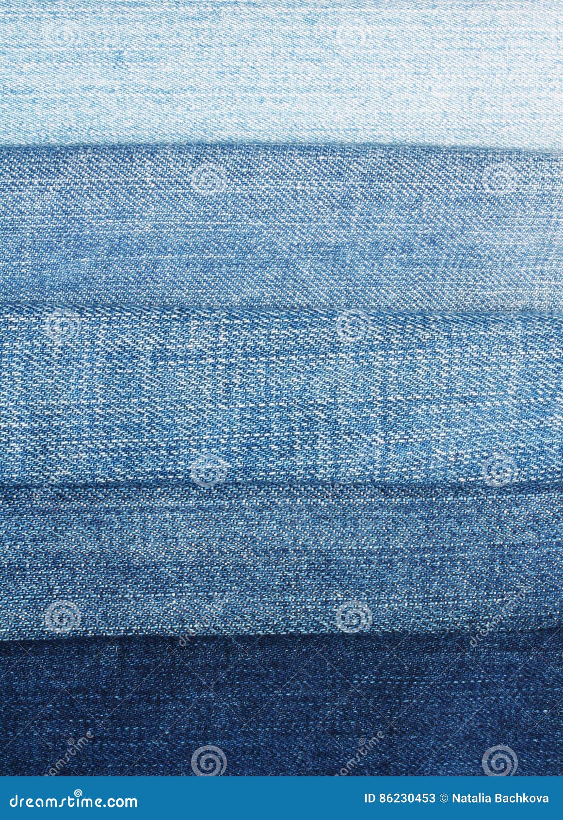 Background of Horizontal Stripes Fabric Blue Jeans of Different Stock ...