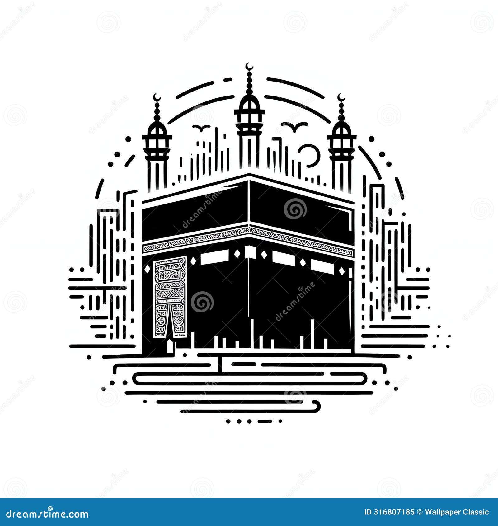 background   mekkah hajj kabah eid mubarak ai generator