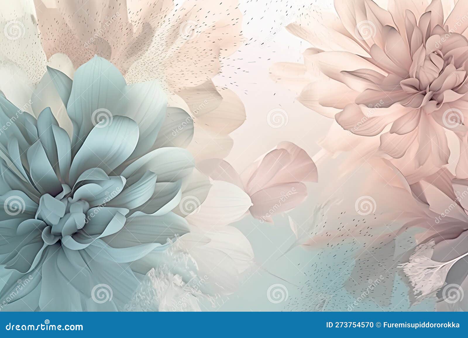 background image with abstract flowers a soft color palette for a calming effect generative ai