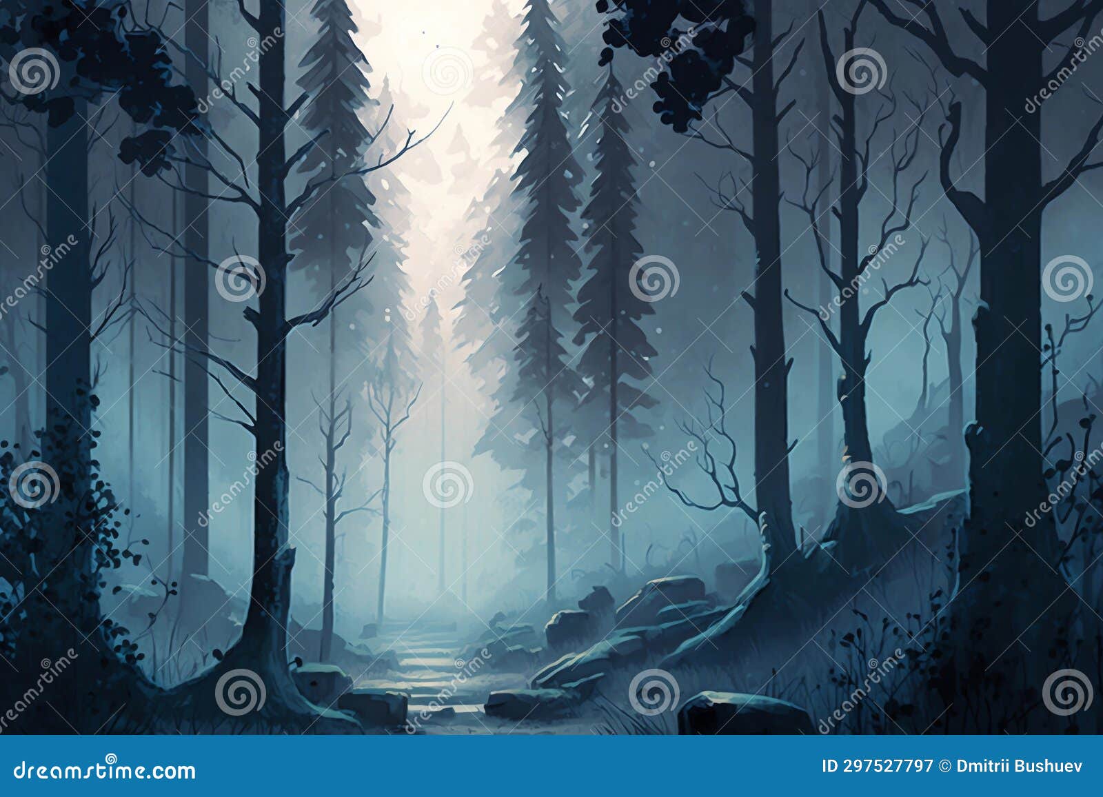 enchanting forest: vibrant colors and mysterious beauty of nature