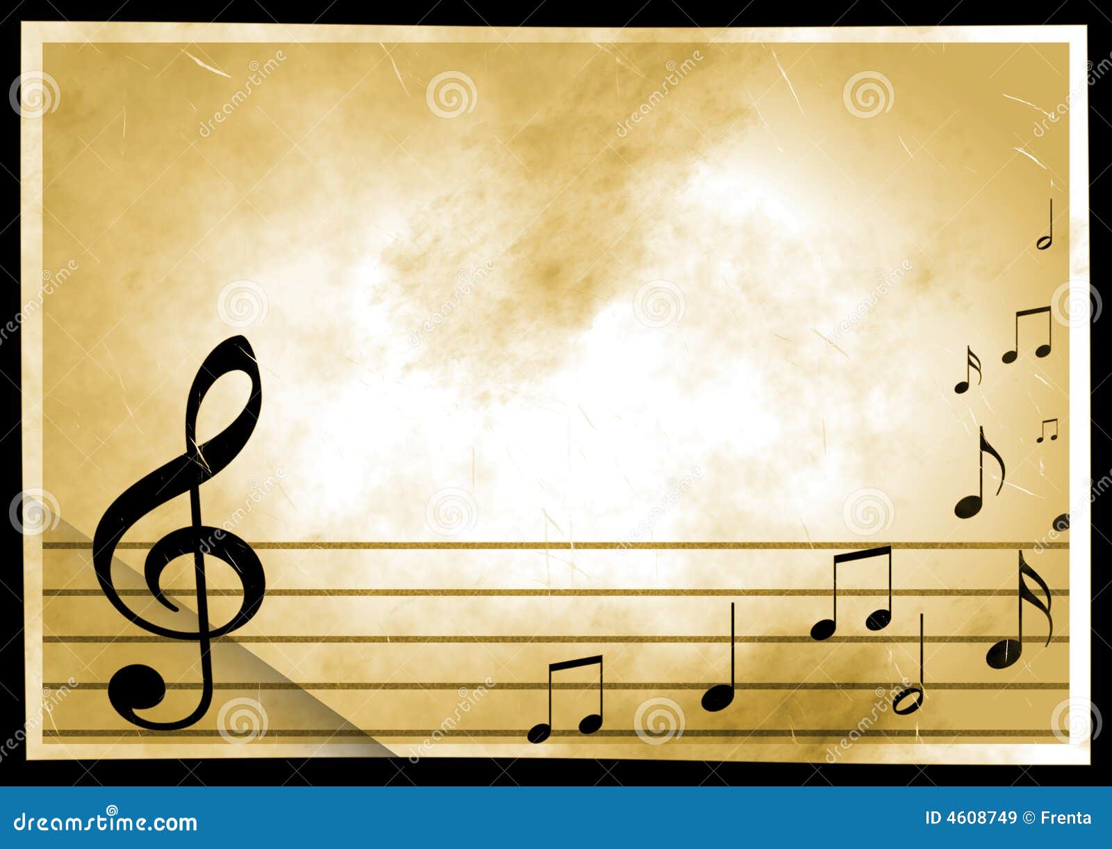 Background with the Image of Musical Symbols Stock Illustration -  Illustration of design, composition: 4608749