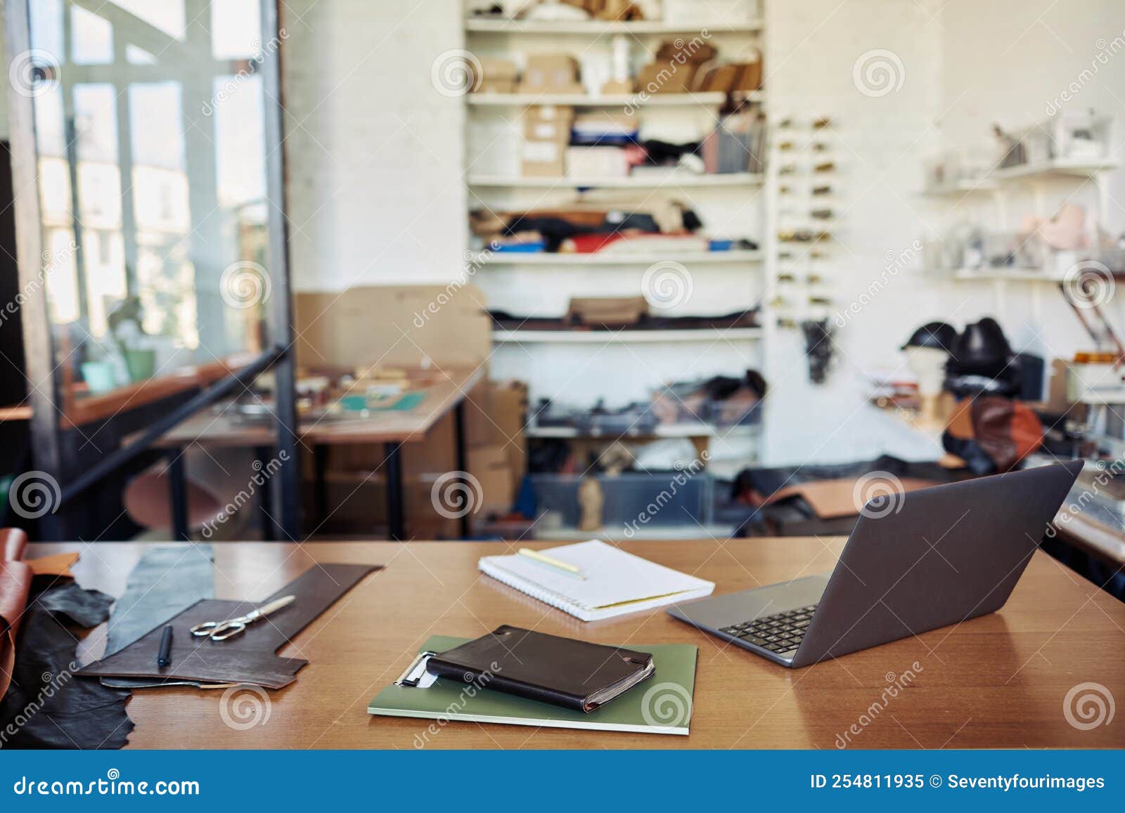 Leatherworking Shop Interior Stock Image Image of occupation