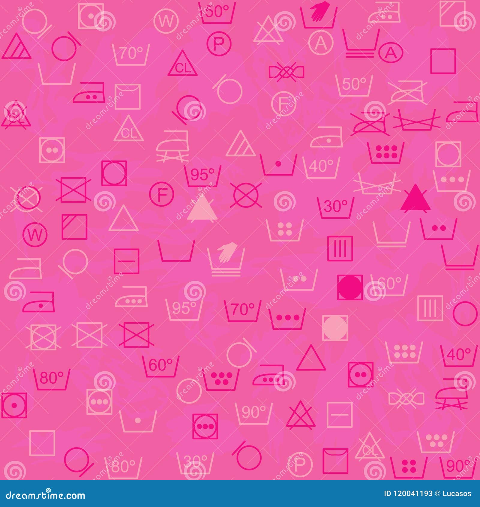 Background with Laundry Symbols Stock Vector Illustration of label