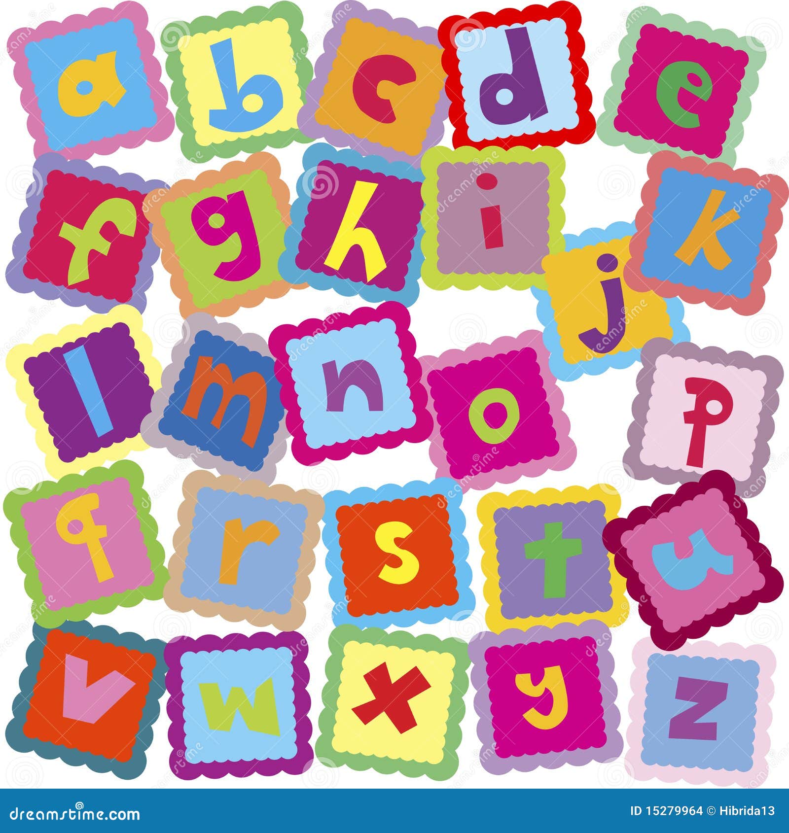 Background with Letters of Alphabet Stock Illustration - Illustration