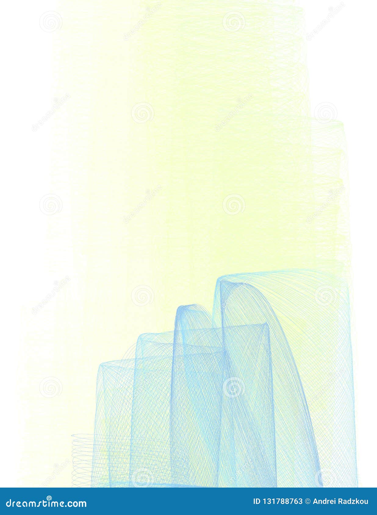 Background with Light Blue and Cream Shading by Thin Lines on a White
