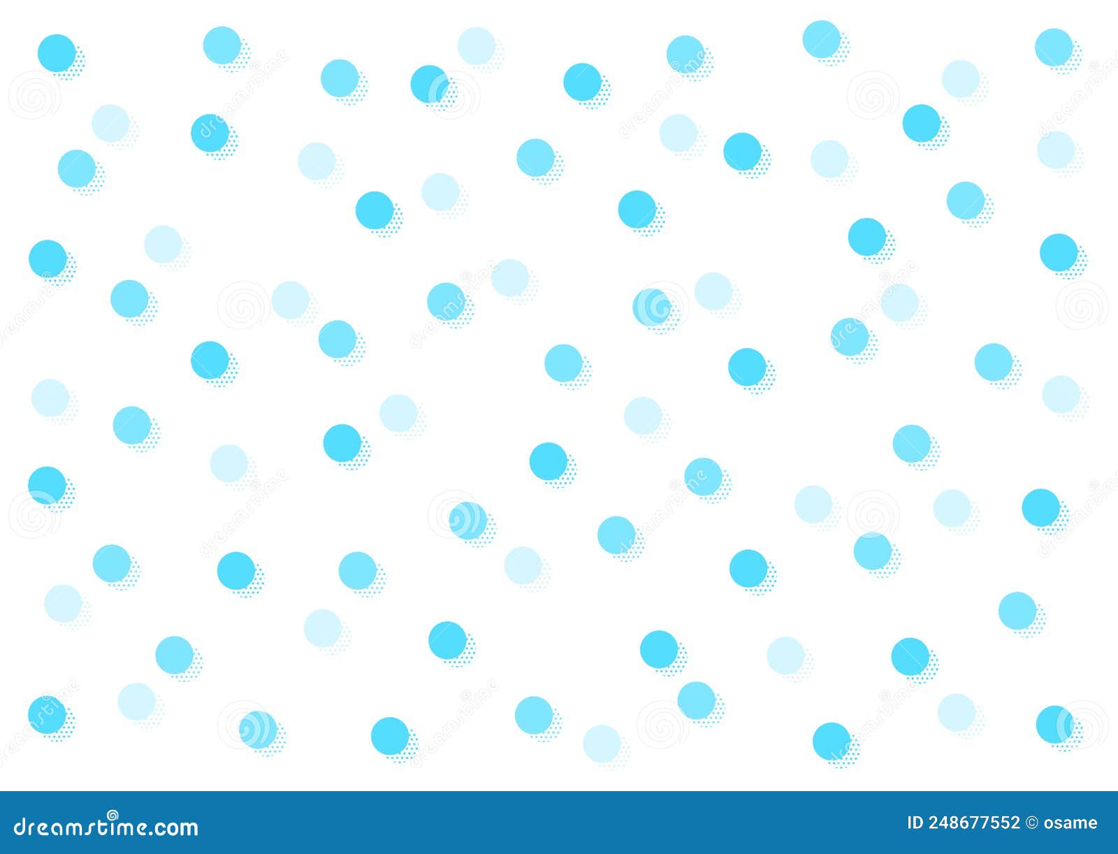 Background with Light Blue Dotted Texture. Polka Dot Pattern Template