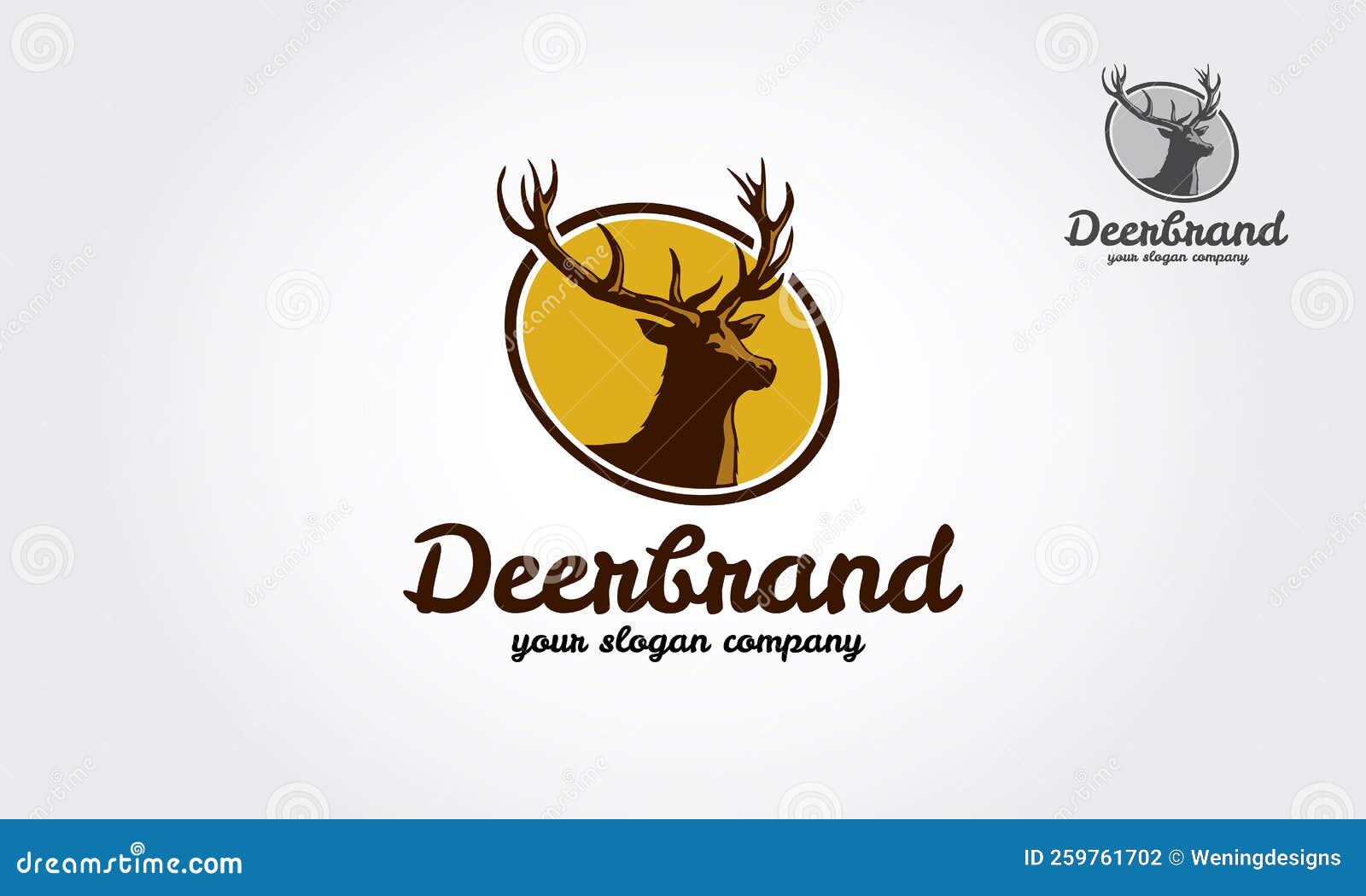Deer Brand Vector Logo Template. Stock Vector Illustration of health