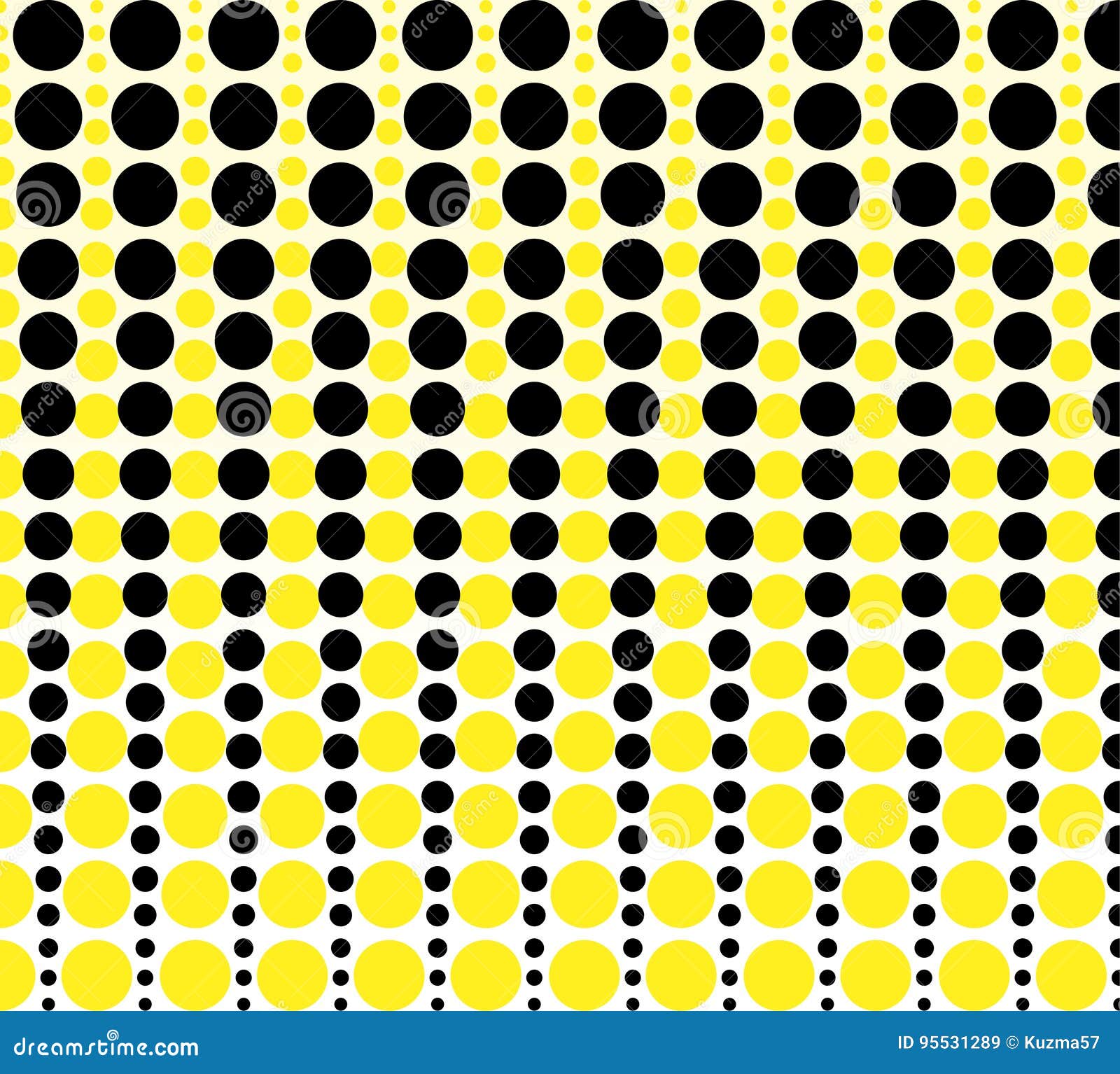 Background Made of Yellow and Black Circles Stock Vector Illustration